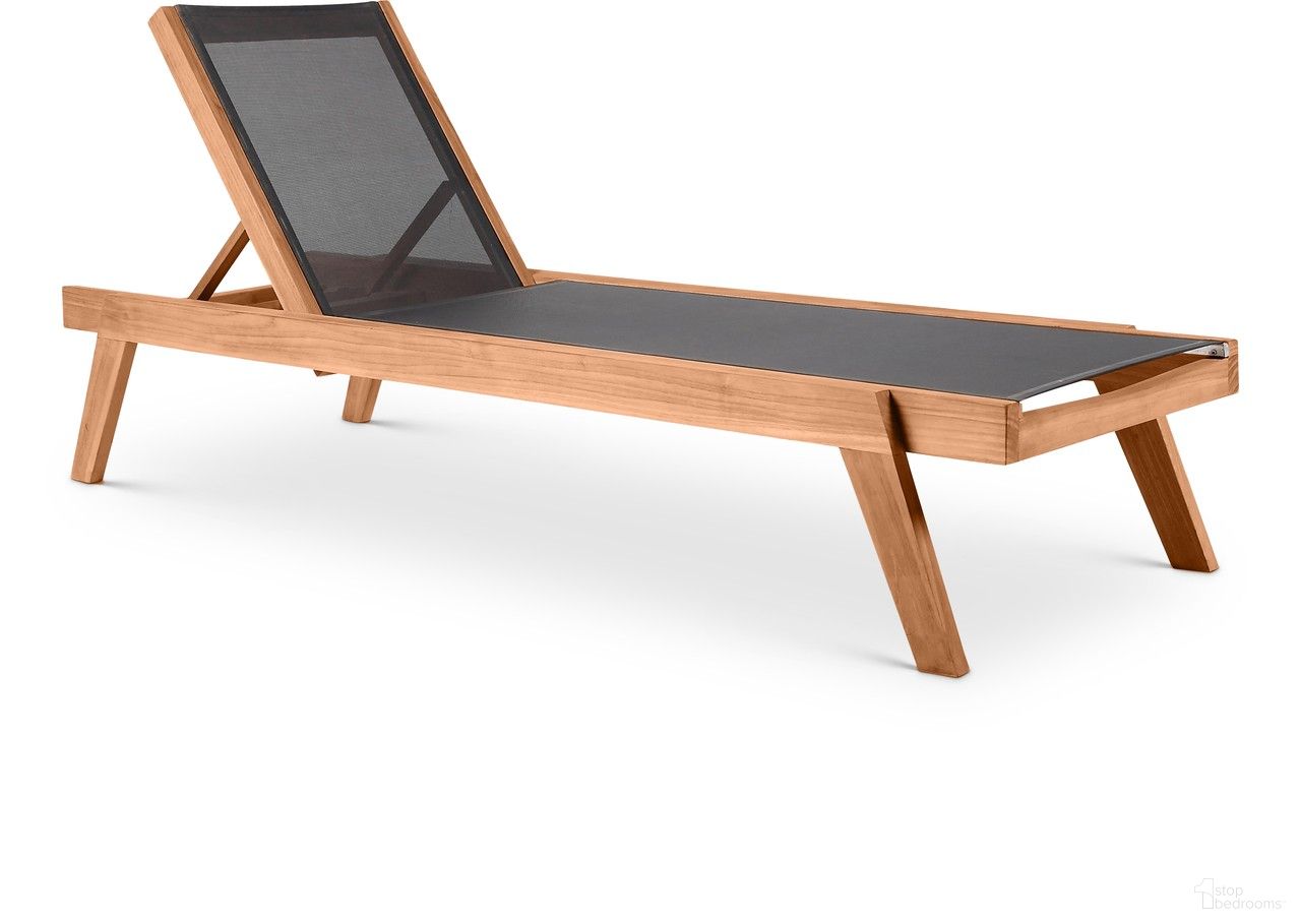 The appearance of Tulum Water Resistant Fabric Outdoor Patio Lounger In Black designed by Meridian in the modern / contemporary interior design. This black piece of furniture  was selected by 1StopBedrooms from Tulum Collection to add a touch of cosiness and style into your home. Sku: 354Black. Material: Wood.