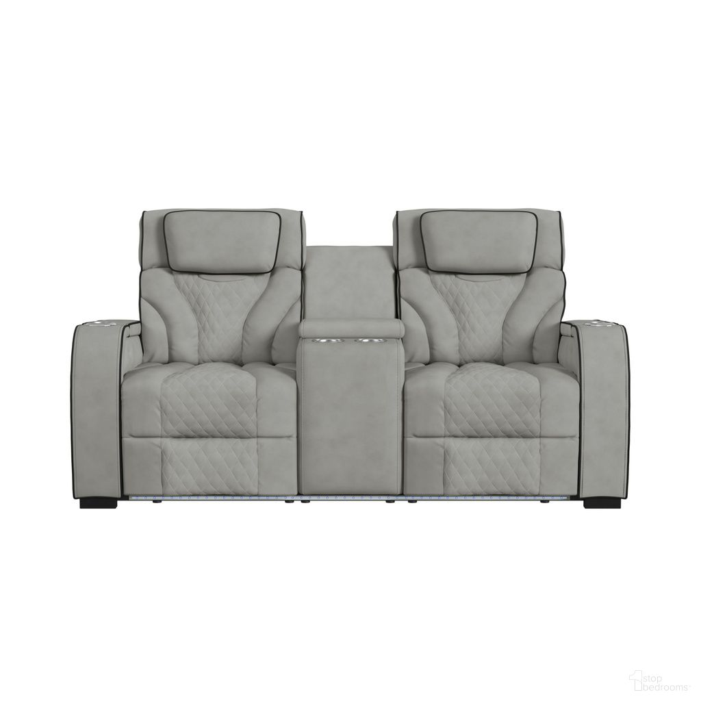 Tundra Motion Loveseat In Simba Taupe and Black Welt