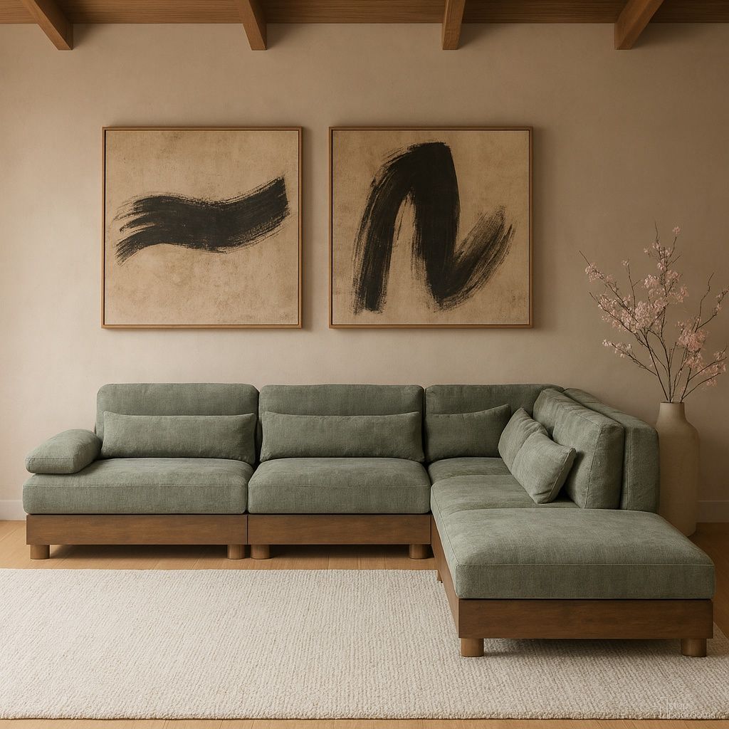 The appearance of Turin 120 Inch Chenille Fabric Upholstered 5-Piece Modular Sectional In Green designed by Meridian in the modern / contemporary interior design. This green piece of furniture was selected by 1StopBedrooms from Turin Collection to add a touch of cosiness and style into your home. Sku: 606Green-Armless;606Green-Armless;606Green-Corner;606Green-Ott;606Green-LAF. Material: Birch Wood.