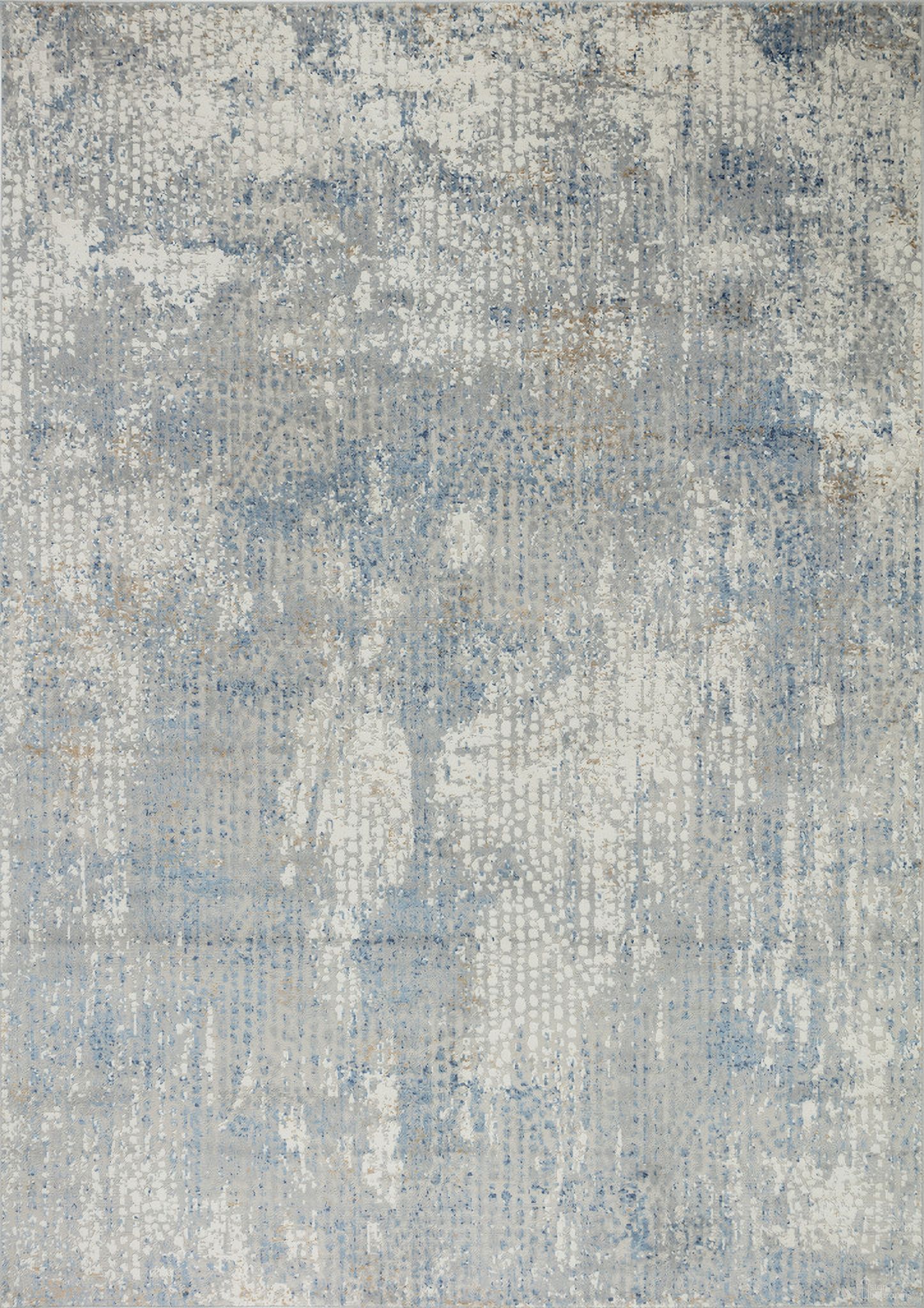 Turkish Stella Design Area Rug- 9' 6" x 13' 6" In Light Grey and Beige