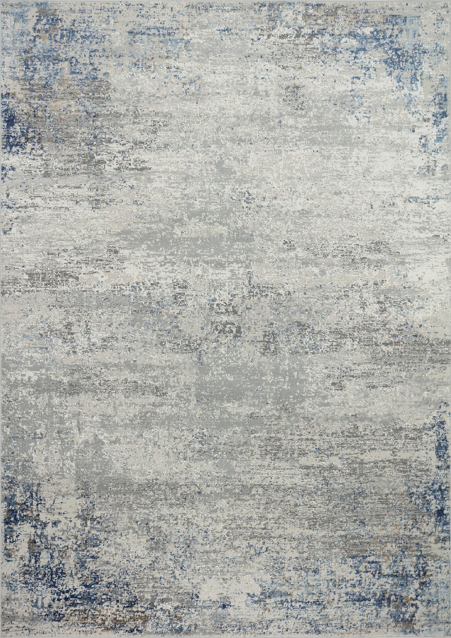 Turkish Stella Design Area Rug- 9' 6" x 13' 6" In Light Grey and Beige