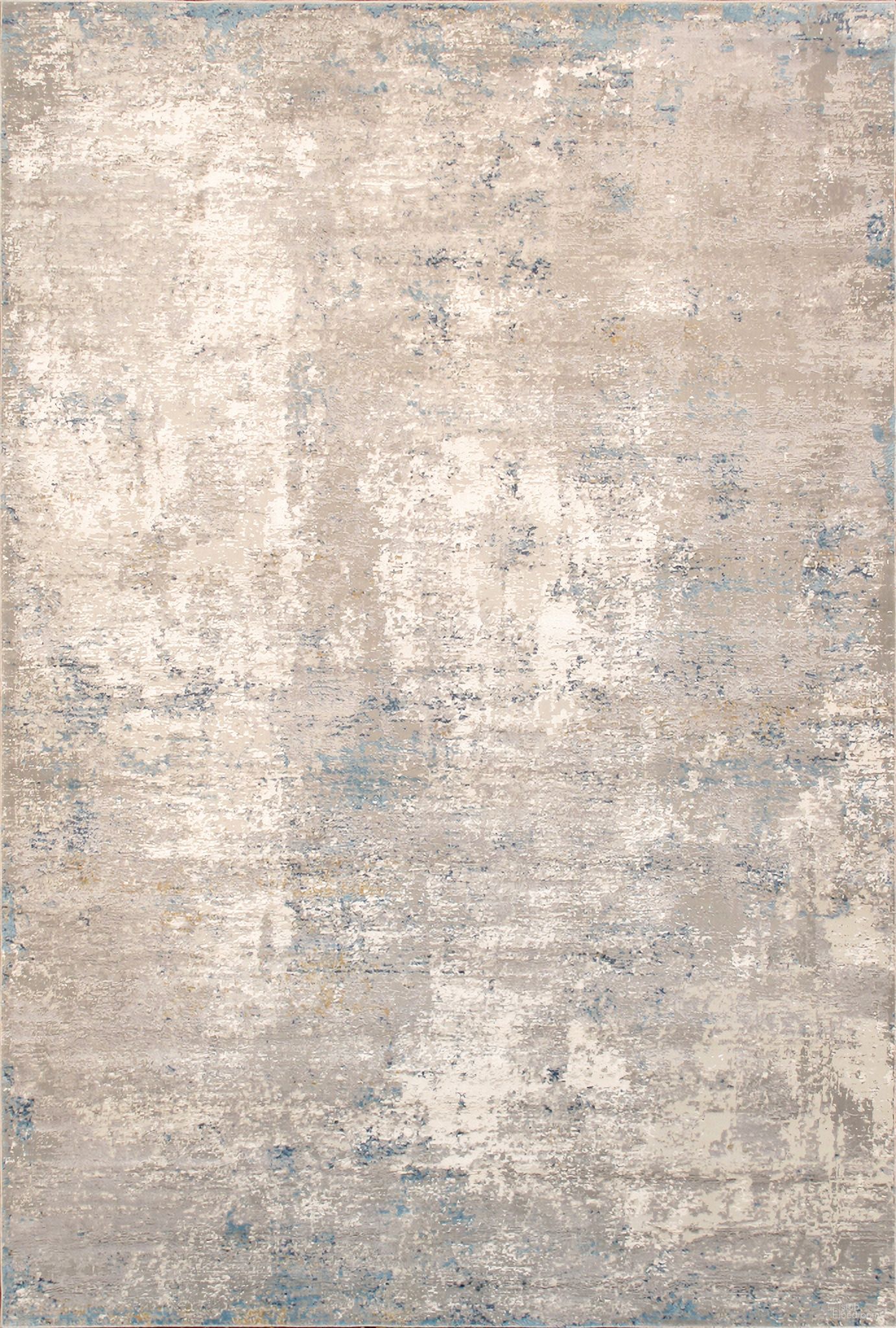 Turkish Stella Design Area Rug- 9' 6" x 13' 6" In Light Grey and Beige