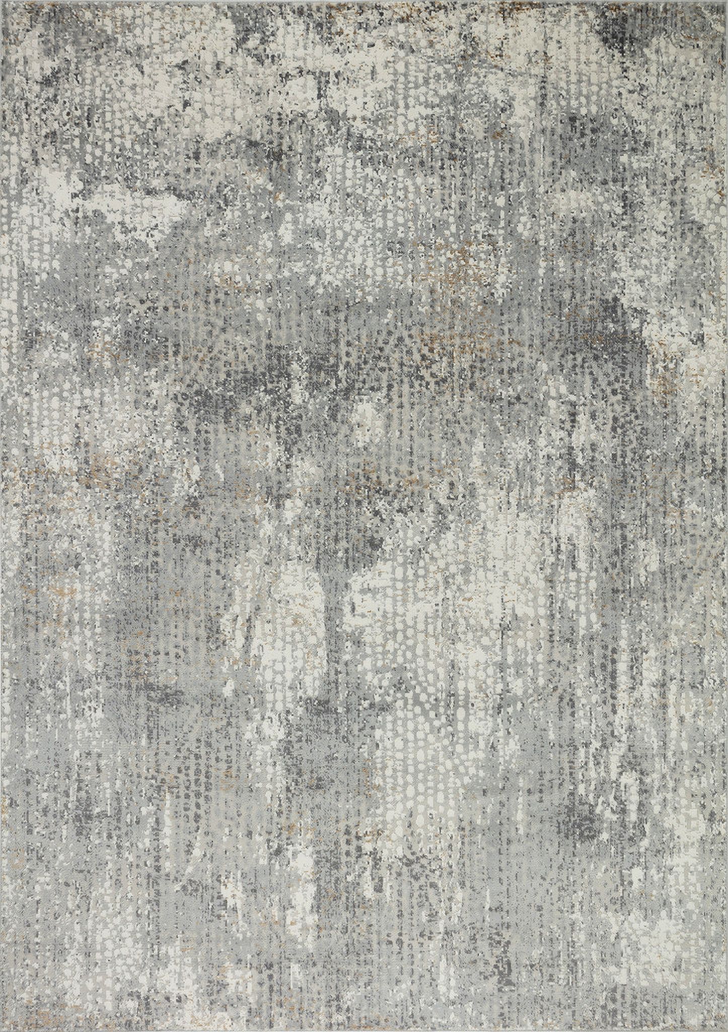 Turkish Stella Design Area Rug- 9' 6" x 13' 6" In Light Grey