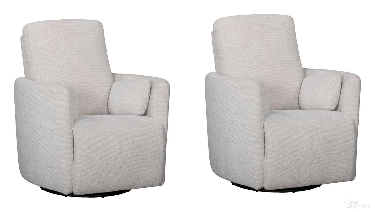 The appearance of Turner Manual Swivel Glider Recliner Set of 2 In Mascarpone designed by Parker House in the transitional interior design. This mascarpone piece of furniture was selected by 1StopBedrooms from Turner Collection to add a touch of cosiness and style into your home. Sku: MTUR-812GS-MSCP;MTUR-812GS-MSCP. Material: Polyester.