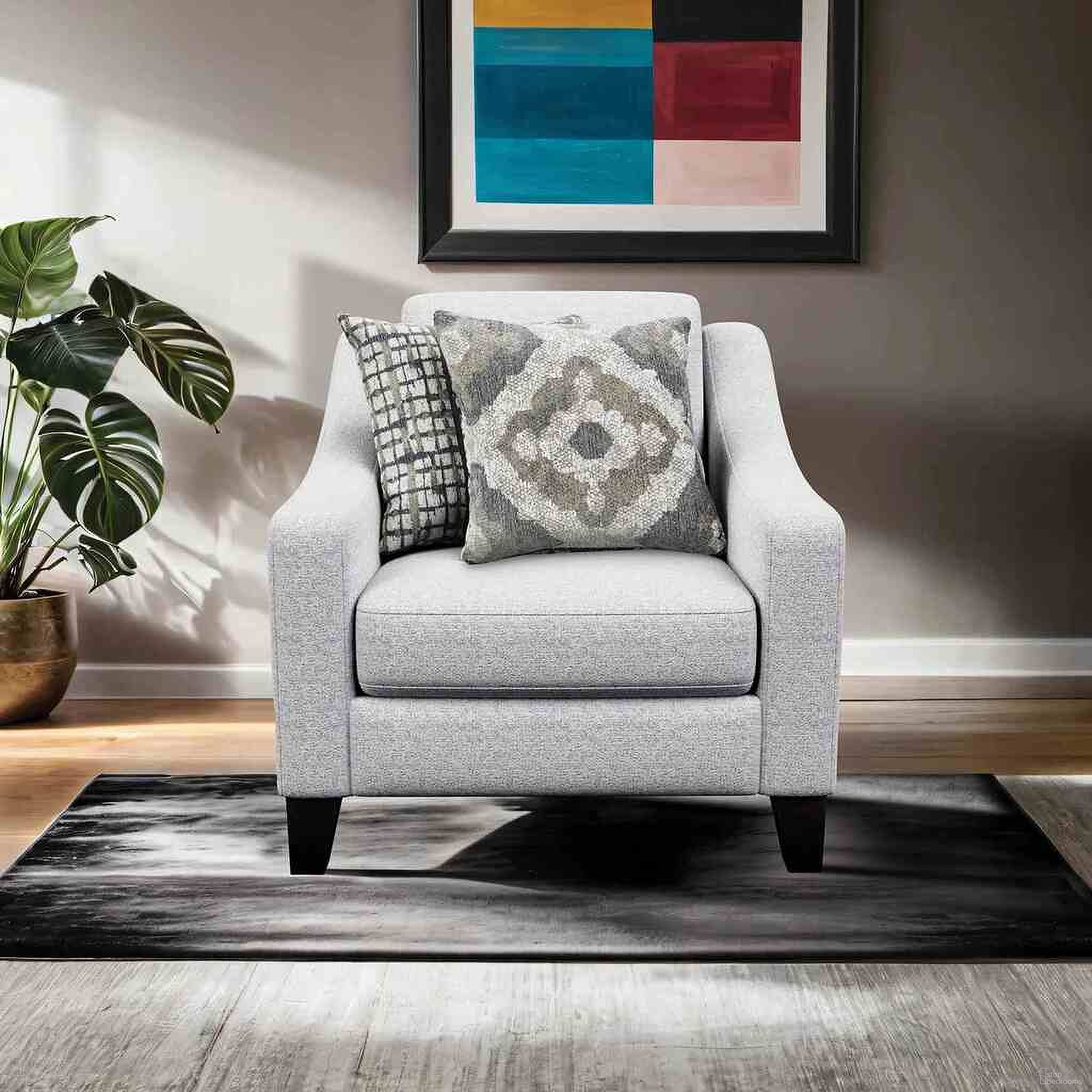 The appearance of Turnham Chair In White and Black designed by Furniture of America in the transitional interior design. This white/black piece of furniture was selected by 1StopBedrooms from Turnham Collection to add a touch of cosiness and style into your home. Sku: FM61112WH-CH. Material: Fabric.