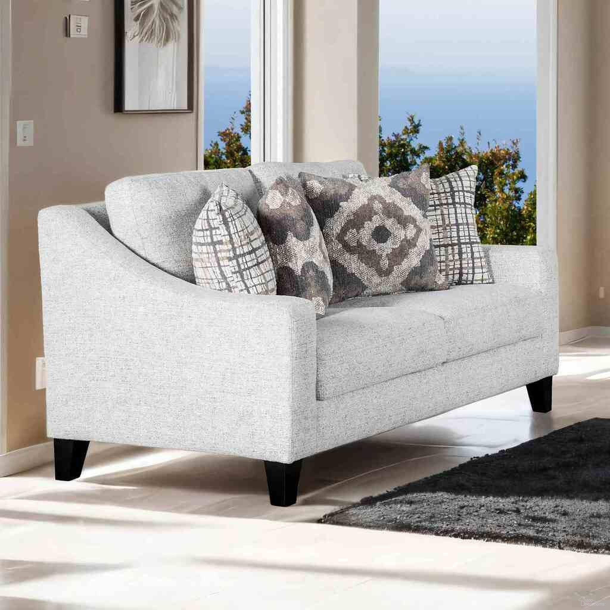 The appearance of Turnham Loveseat In White and Black designed by Furniture of America in the transitional interior design. This white/black piece of furniture was selected by 1StopBedrooms from Turnham Collection to add a touch of cosiness and style into your home. Sku: FM61112WH-LV. Material: Fabric.