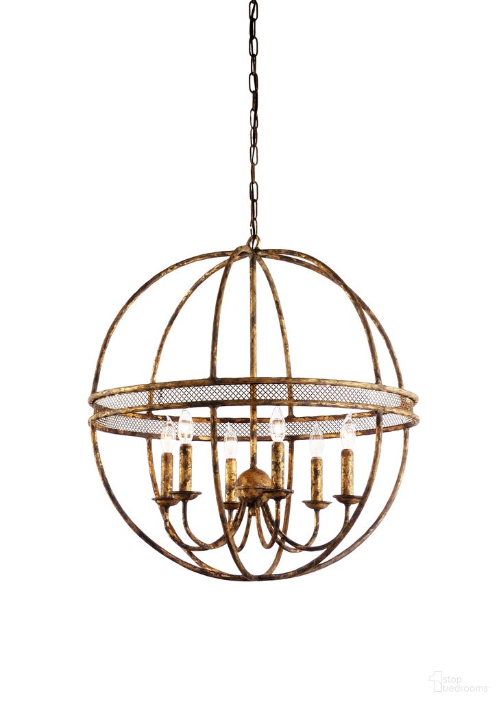 The appearance of Tuscan Chandelier In Gold designed by Chelsea House in the modern / contemporary interior design. This gold piece of furniture was selected by 1StopBedrooms from Chelsea House Misc Collection to add a touch of cosiness and style into your home. Sku: 68363. Material: Metal.