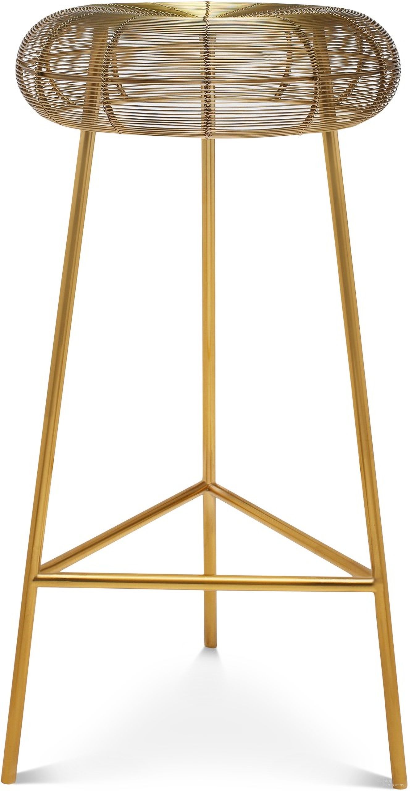 The appearance of Tuscany Metal Bar Stool In Gold designed by Meridian in the modern / contemporary interior design. This gold piece of furniture was selected by 1StopBedrooms from Tuscany Collection to add a touch of cosiness and style into your home. Sku: 964Gold. Material: Iron.
