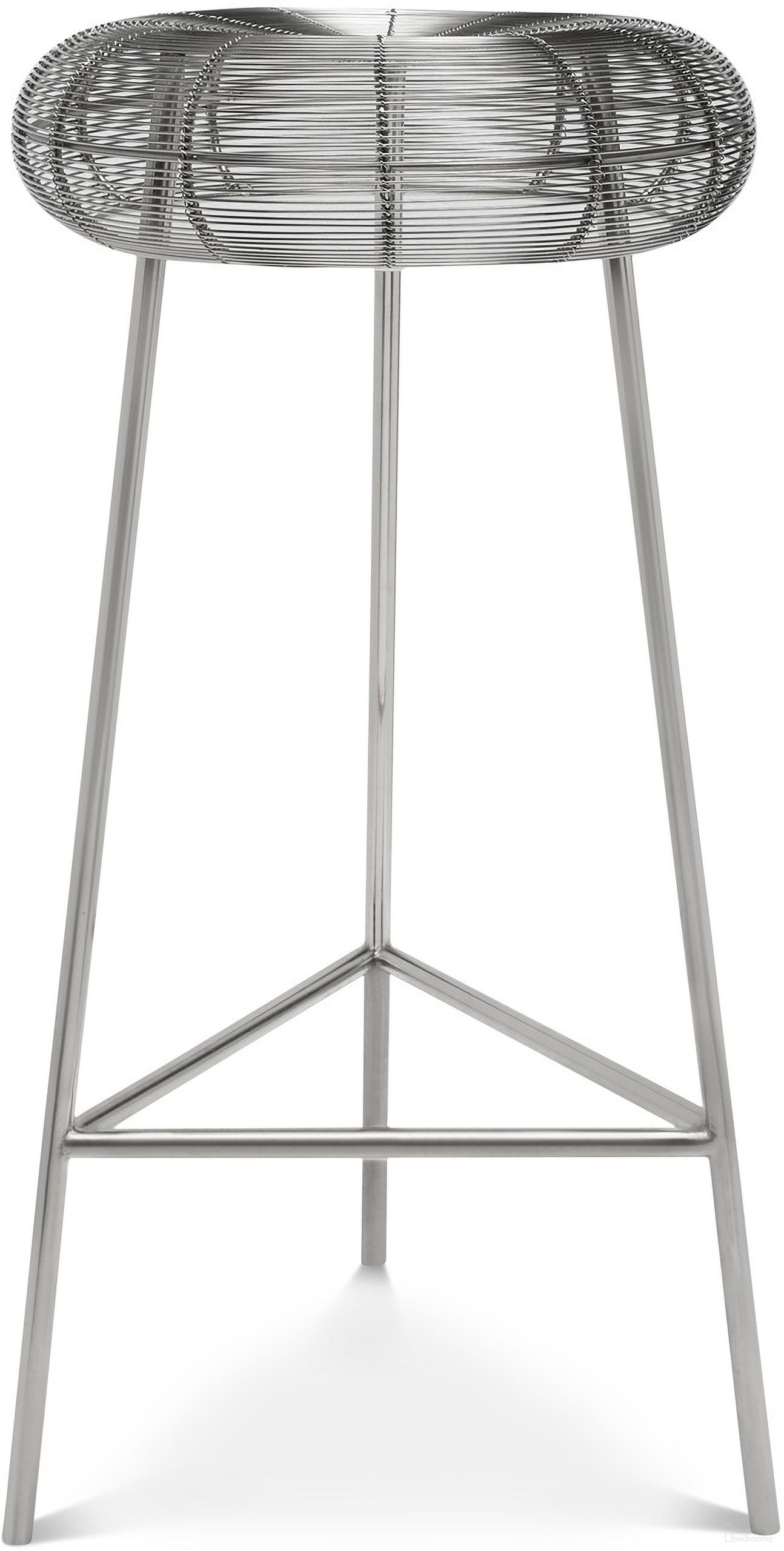 Tuscany Metal Bar Stool In Silver