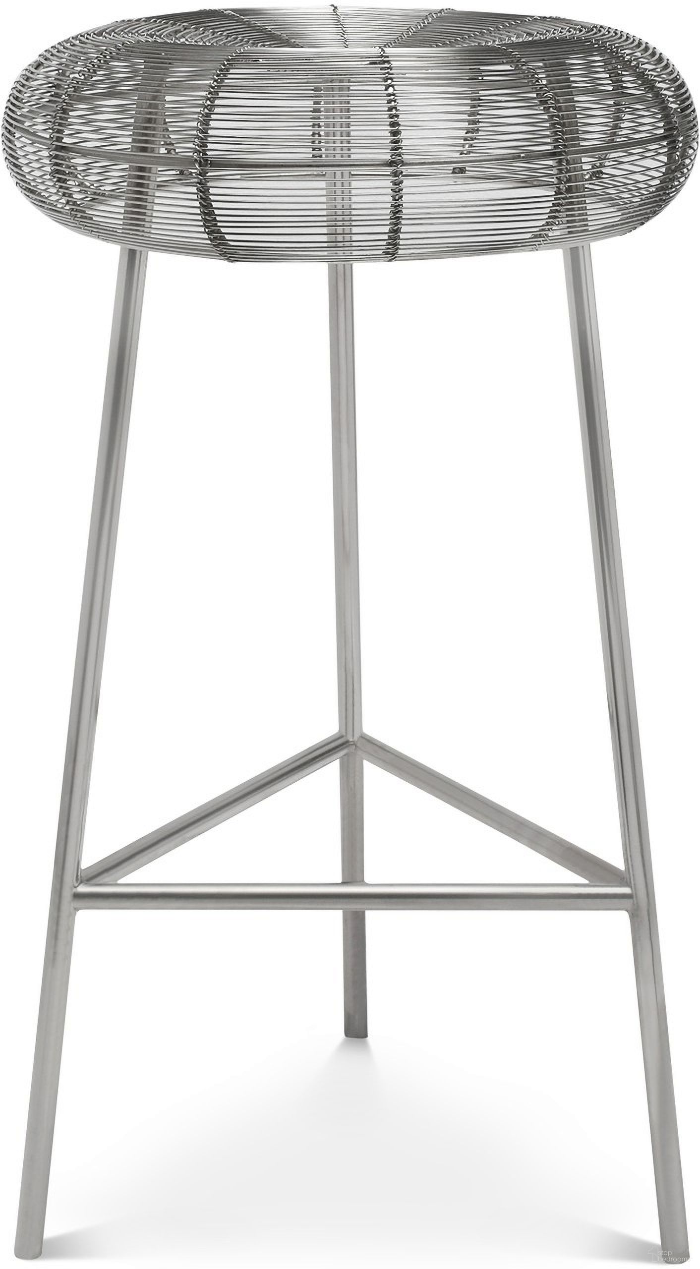 The appearance of Tuscany Metal Counter Stool In Silver designed by Meridian in the modern / contemporary interior design. This silver piece of furniture was selected by 1StopBedrooms from Tuscany Collection to add a touch of cosiness and style into your home. Sku: 963Silver. Material: Iron.