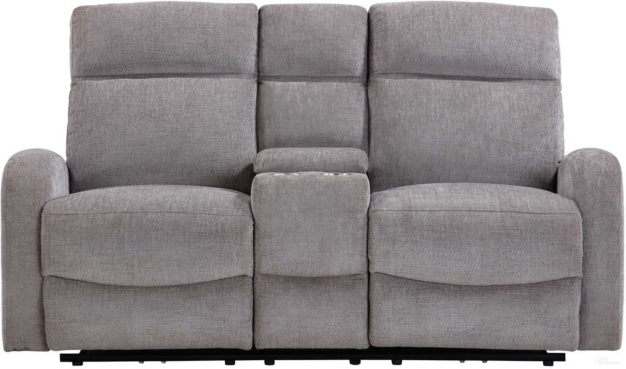 The appearance of Tuscany Power Reclining Console Loveseat In Whiskers Nature designed by Parker House in the modern / contemporary interior design. This whiskers nature piece of furniture  was selected by 1StopBedrooms from Tuscany Collection to add a touch of cosiness and style into your home. Sku: MTUS#822CP-WKNA. Material: Polyester.