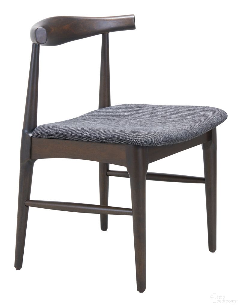The appearance of Tuzka Dining Chair Set of 2 In Gray and Espresso designed by Zuo Modern in the modern / contemporary interior design. This gray and espresso piece of furniture was selected by 1StopBedrooms from Tuzka Collection to add a touch of cosiness and style into your home. Sku: 110513. Material: Polyester. Chair Type: Side Chair.
