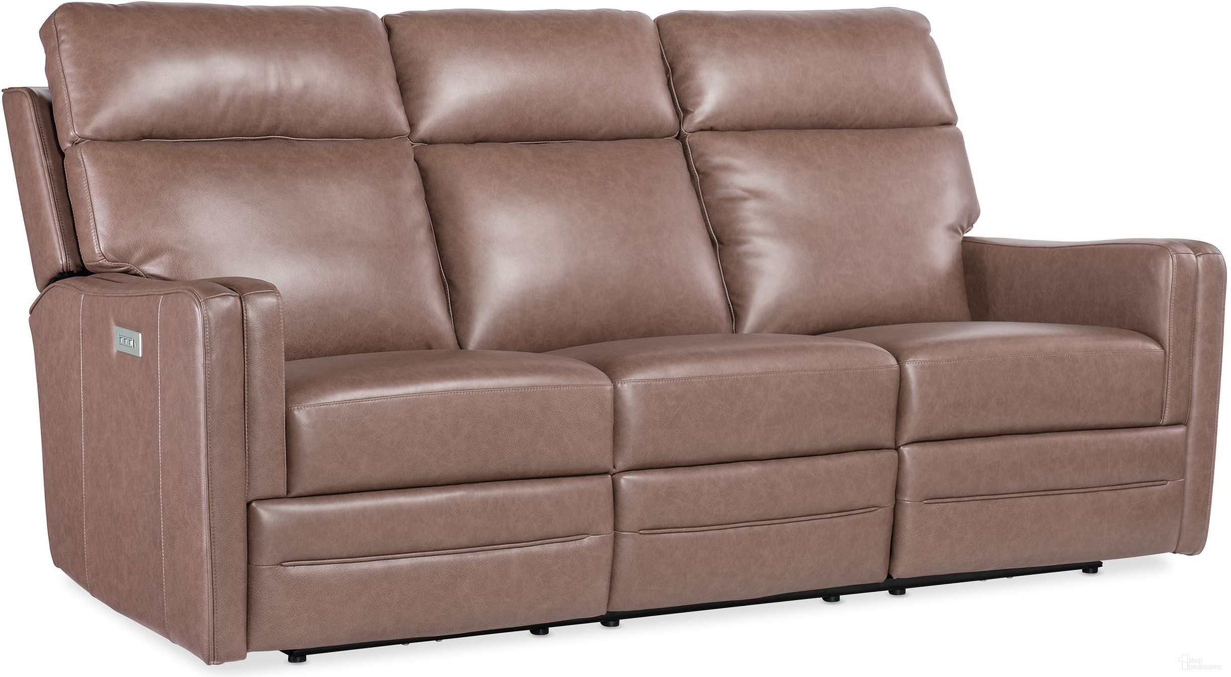 The appearance of Twain Zero Gravity Power Sofa with Power Headrest and Lumbar In Umber designed by Hooker in the transitional interior design. This umber piece of furniture was selected by 1StopBedrooms from MS Collection to add a touch of cosiness and style into your home. Sku: SS645-PHZL3-070. Material: Leather.