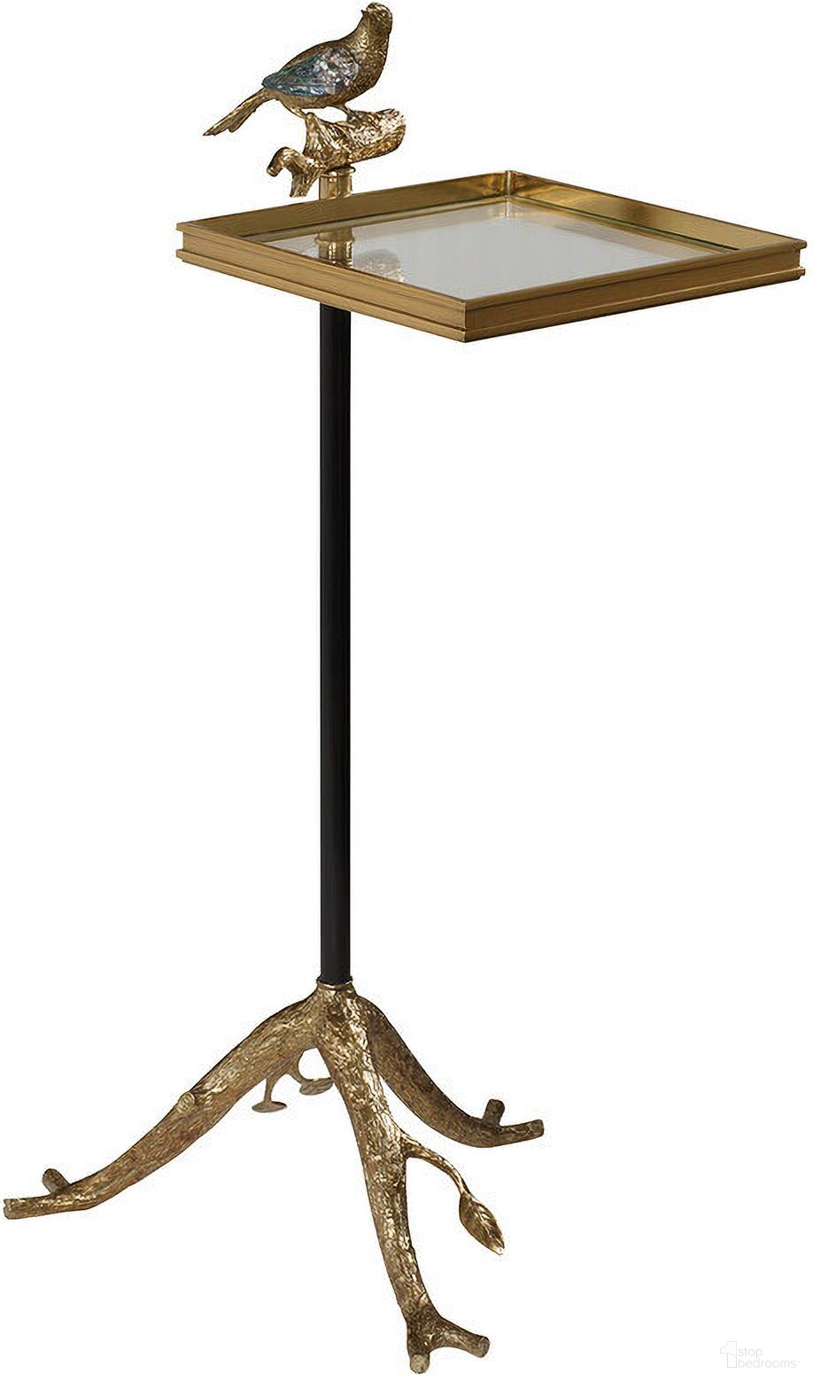 The appearance of Tweet Accent Table In Brass designed by Maitland-Smith in the modern / contemporary interior design. This brass piece of furniture  was selected by 1StopBedrooms from Maitland Smith Collection to add a touch of cosiness and style into your home. Sku: 8164-30. Material: Brass.