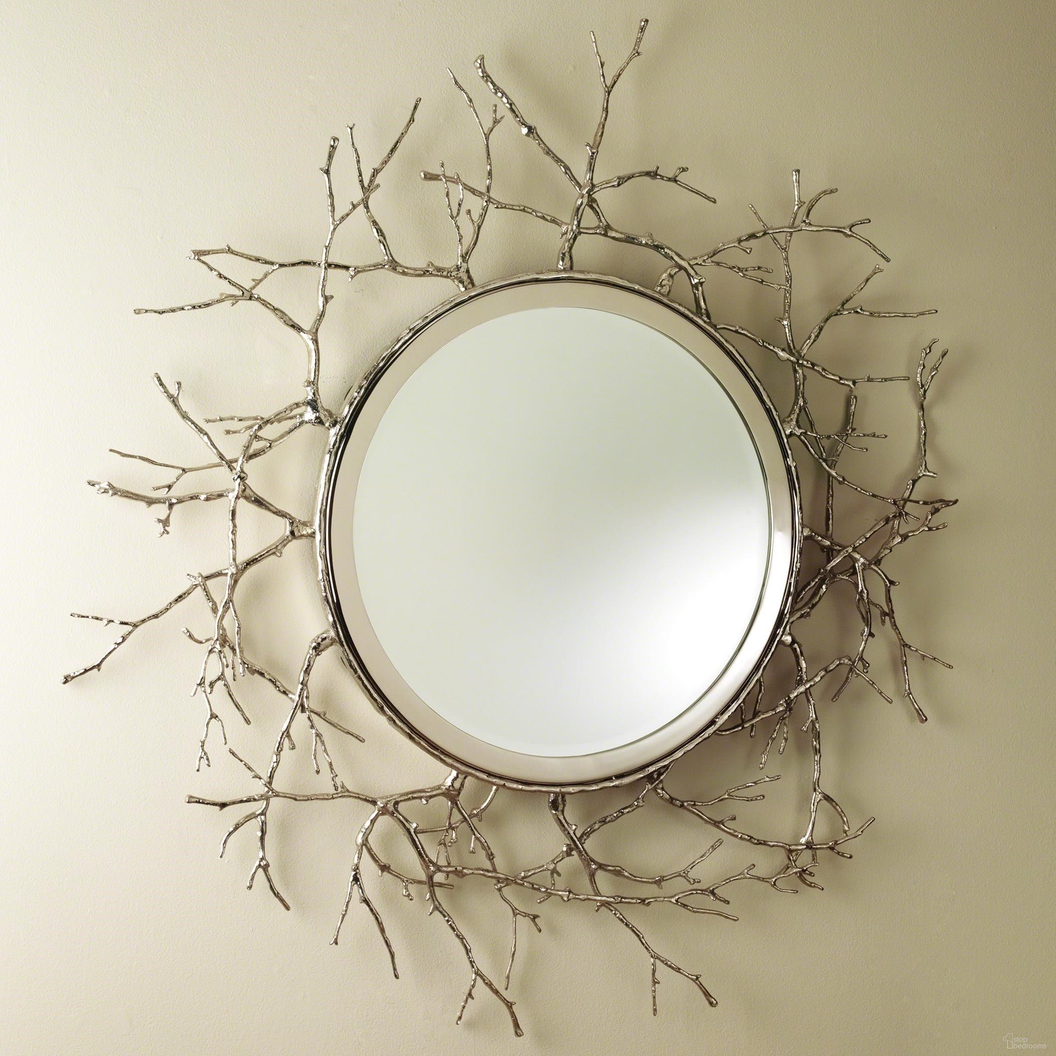 The appearance of Twig Mirror In Nickel designed by Global Views in the modern / contemporary interior design. This nickel piece of furniture  was selected by 1StopBedrooms from Twig Collection to add a touch of cosiness and style into your home. Sku: 992244. Material: Glass.