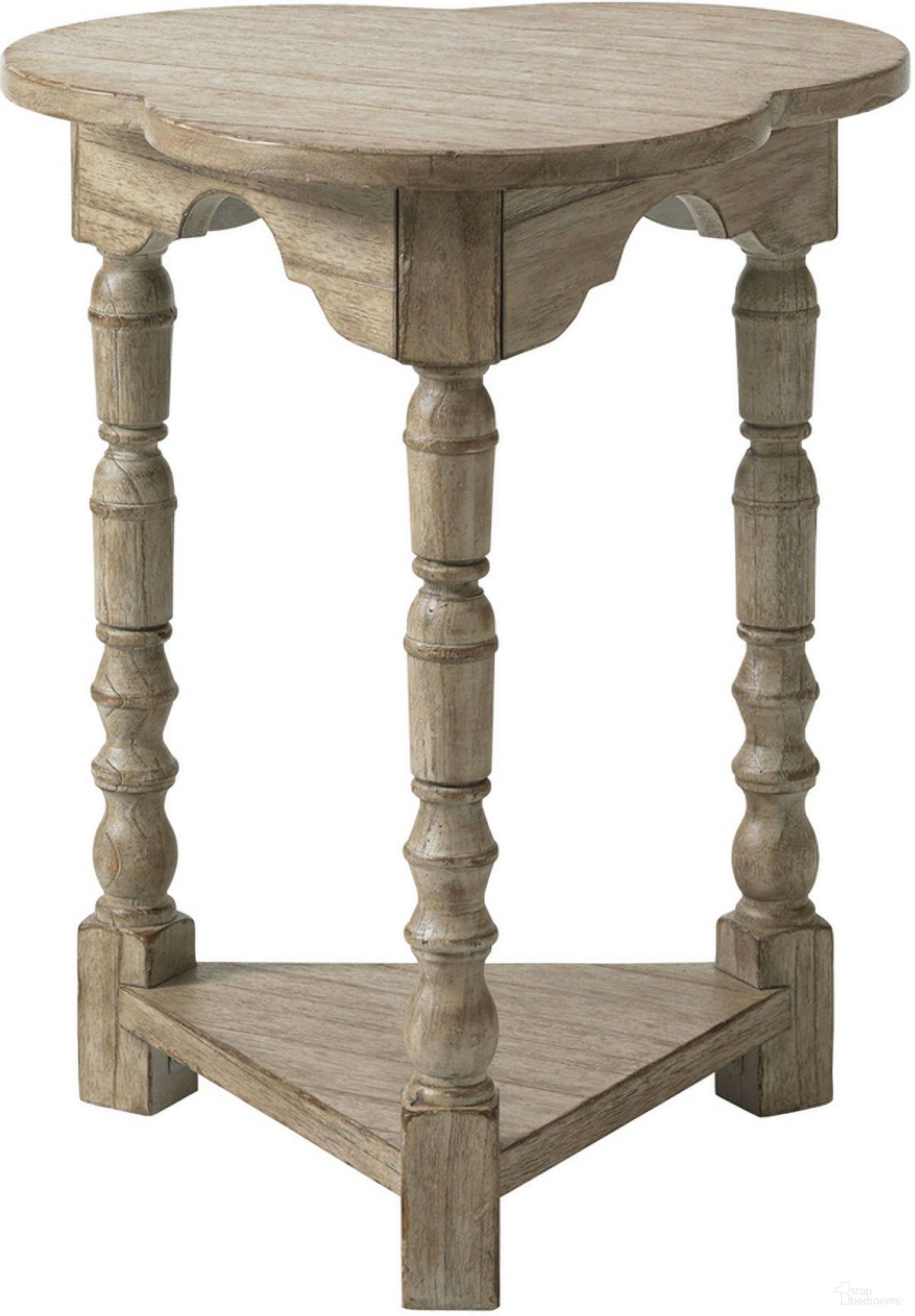 The appearance of Twilight Bay Bailey Chairside Table In Driftwood designed by Lexington in the rustic / southwestern interior design. This driftwood piece of furniture  was selected by 1StopBedrooms from Twilight Bay Collection to add a touch of cosiness and style into your home. Sku: 352-951. Material: Wood.