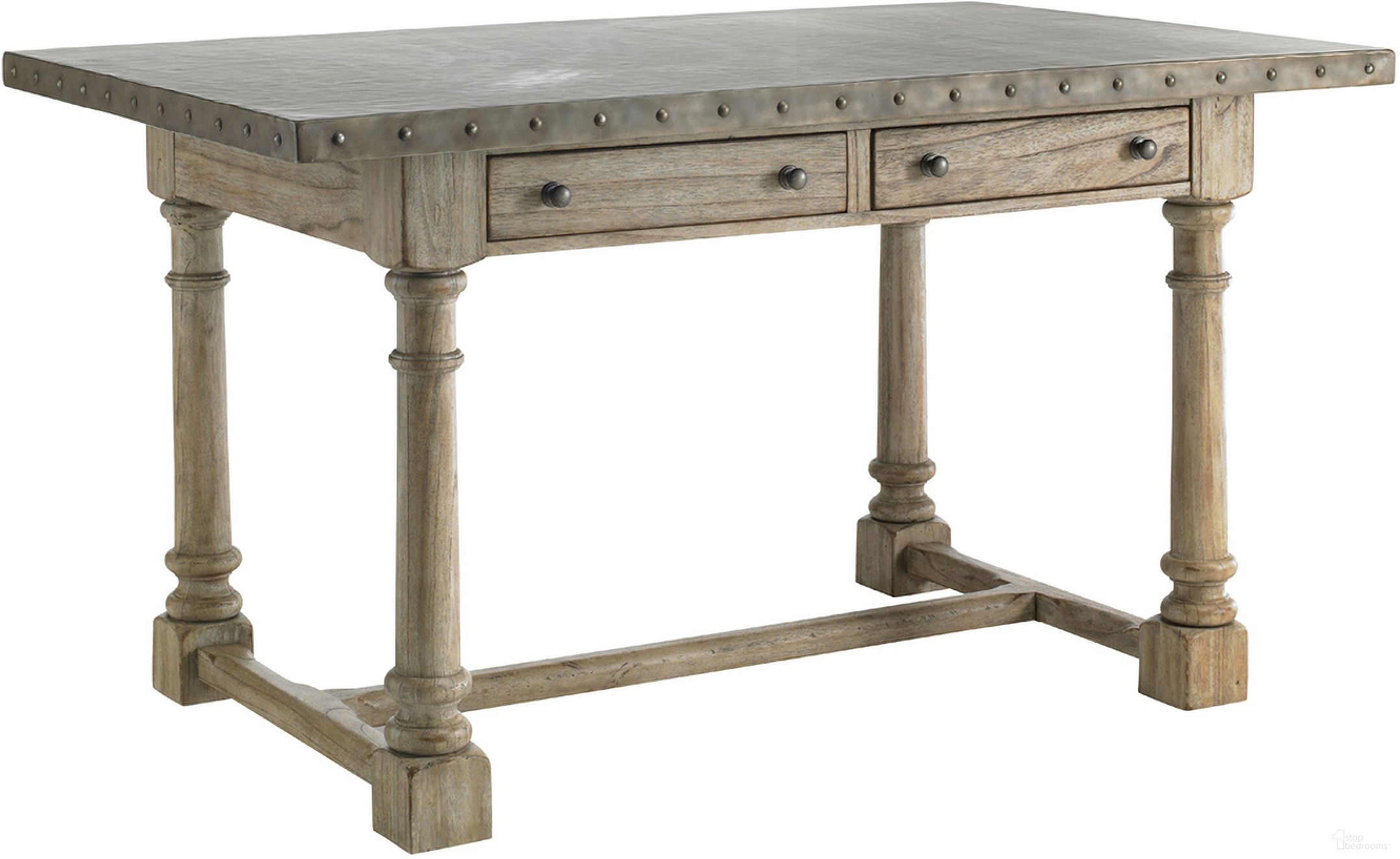 The appearance of Twilight Bay Shelter Island Bistro Table In Driftwood designed by Lexington in the traditional interior design. This driftwood piece of furniture  was selected by 1StopBedrooms from Twilight Bay Collection to add a touch of cosiness and style into your home. Sku: 352-873. Material: Wood. Table Top Shape: Rectangular.