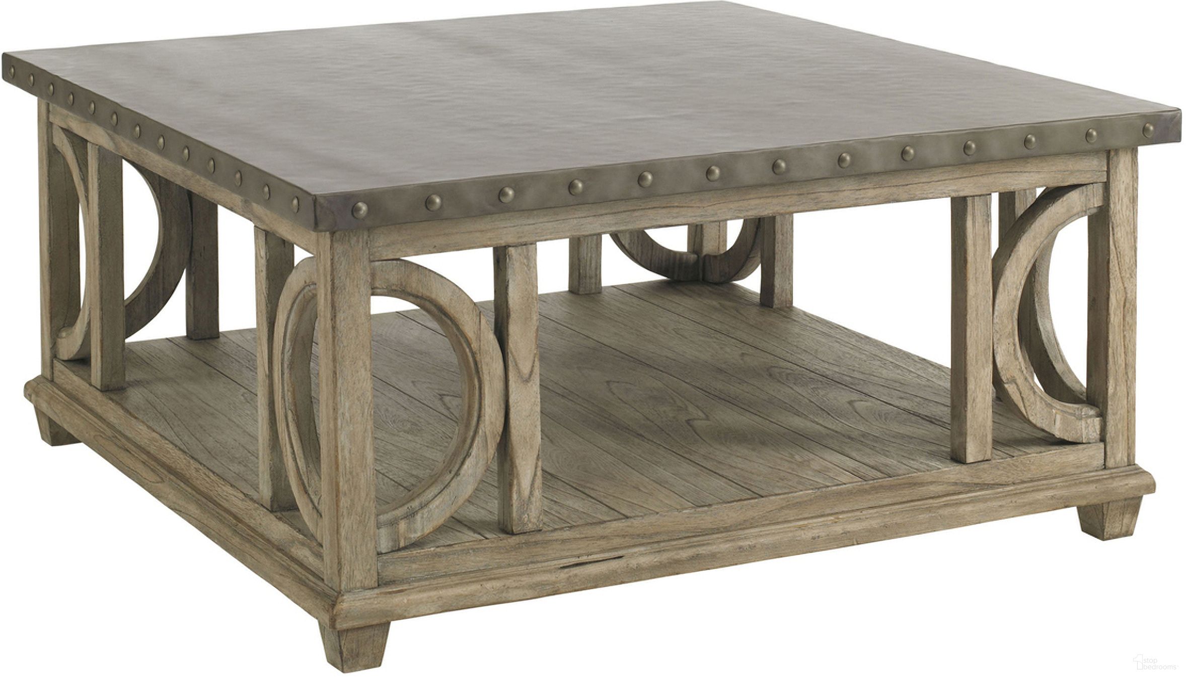 The appearance of Twilight Bay Wyatt Cocktail Table In Driftwood designed by Lexington in the rustic / southwestern interior design. This driftwood piece of furniture  was selected by 1StopBedrooms from Twilight Bay Collection to add a touch of cosiness and style into your home. Sku: 352-955. Material: Wood.