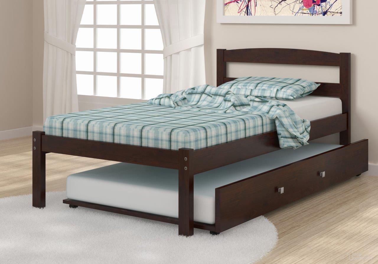 Twin Econo Bed With Trundle In Dark Cappuccino