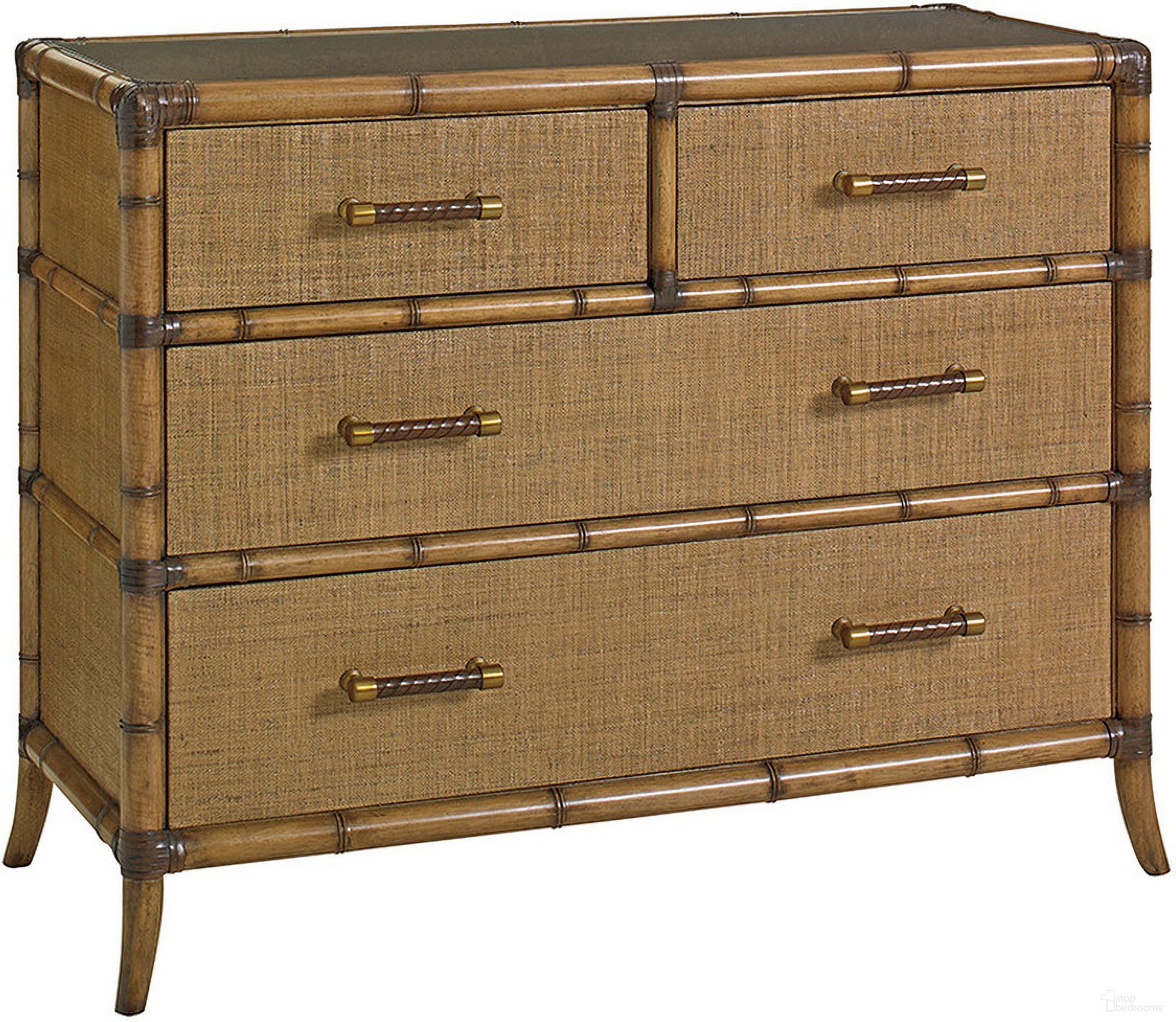 The appearance of Twin Palms Bermuda Sands Chest In Sand designed by Tommy Bahama in the cabin / lodge interior design. This sand piece of furniture was selected by 1StopBedrooms from Twin Palms Collection to add a touch of cosiness and style into your home. Sku: 558-624. Material: Wood.