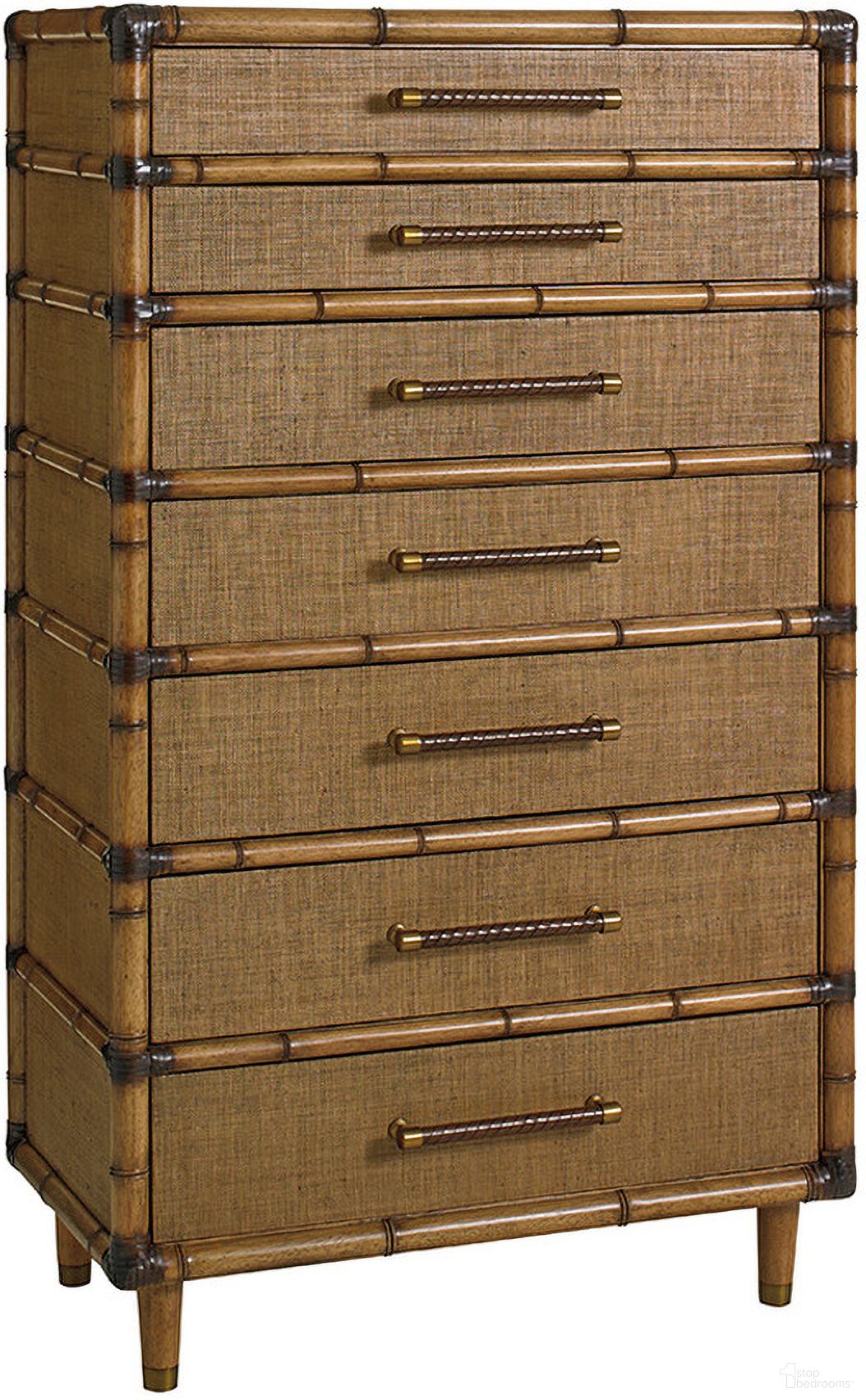 The appearance of Twin Palms Bridgetown Chest In Sand designed by Tommy Bahama in the cabin / lodge interior design. This sand piece of furniture was selected by 1StopBedrooms from Twin Palms Collection to add a touch of cosiness and style into your home. Sku: 558-306. Material: Wood.