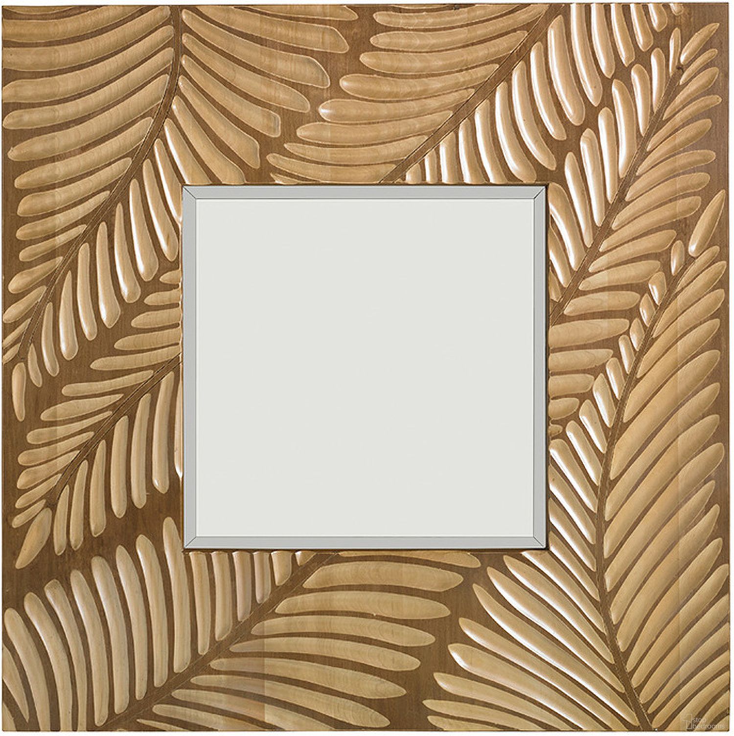 Twin Palms Freeport Square Mirror In Sand