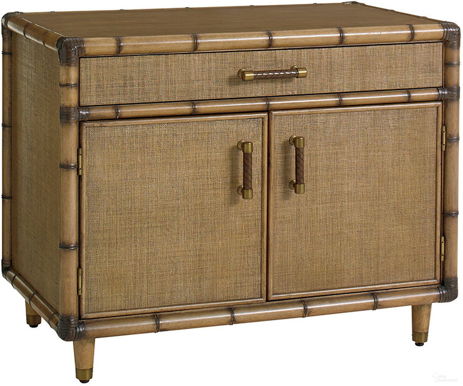 The appearance of Twin Palms Larimar Storage Chest In Sand designed by Tommy Bahama in the cabin / lodge interior design. This sand piece of furniture was selected by 1StopBedrooms from Twin Palms Collection to add a touch of cosiness and style into your home. Sku: 558-932. Material: Wood.