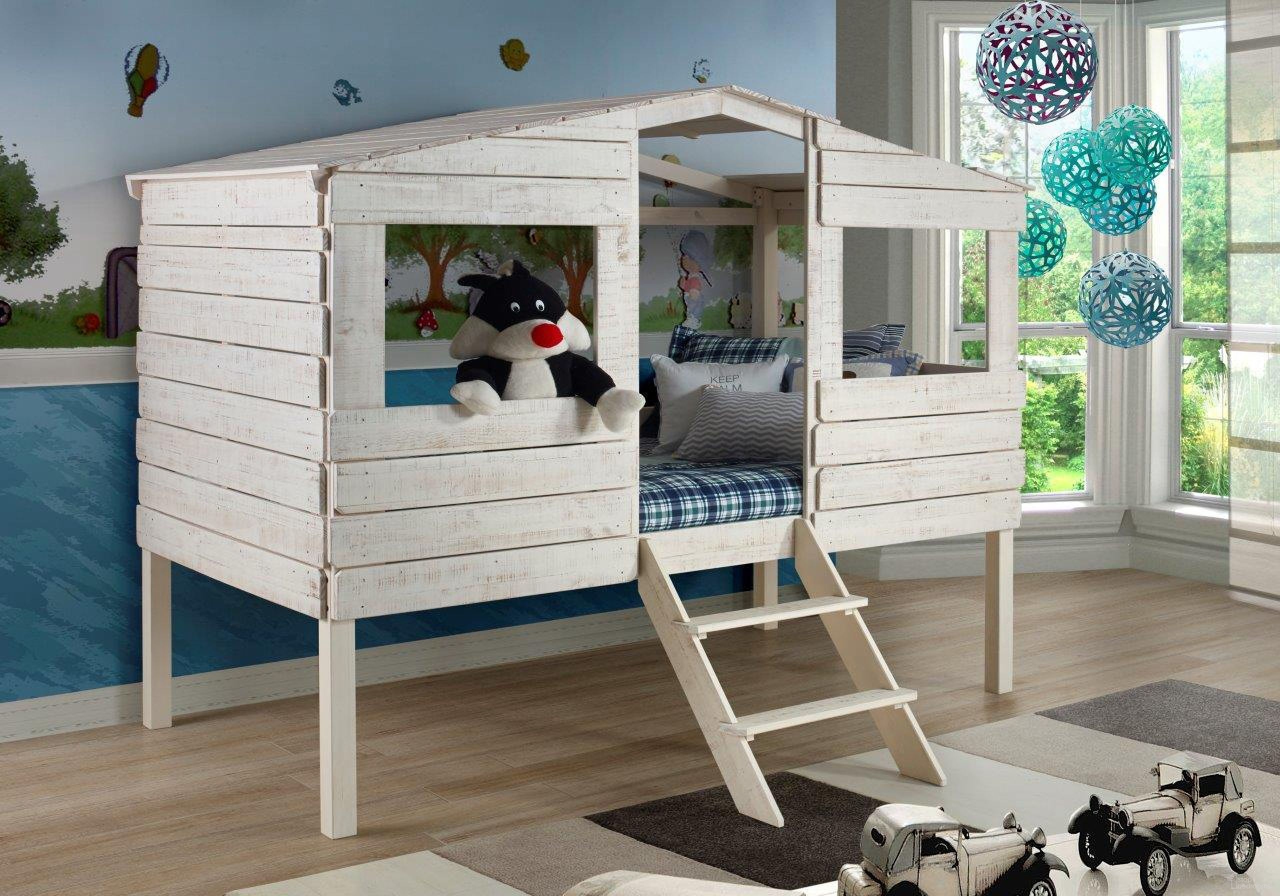 The appearance of Twin Tree House Loft Rustic Sand designed by DONCO kids in the cabin / lodge interior design. This sand piece of furniture was selected by 1StopBedrooms from to add a touch of cosiness and style into your home. Sku: 1380-TLRS. Material: Wood. Bed Size: Twin. Bed Type: Loft Bed.