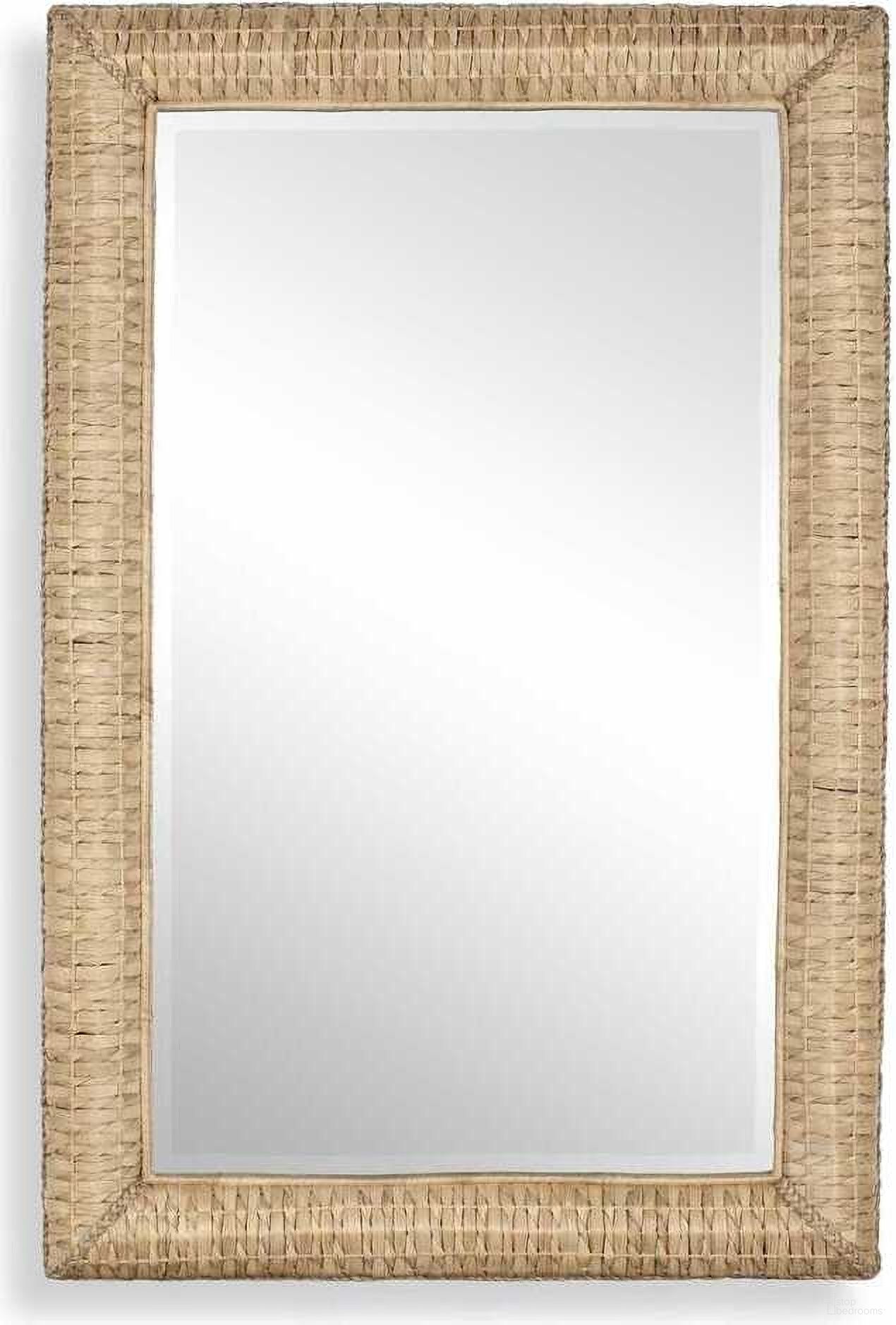 Twisted Seagrass Large Mirror In Woodtone