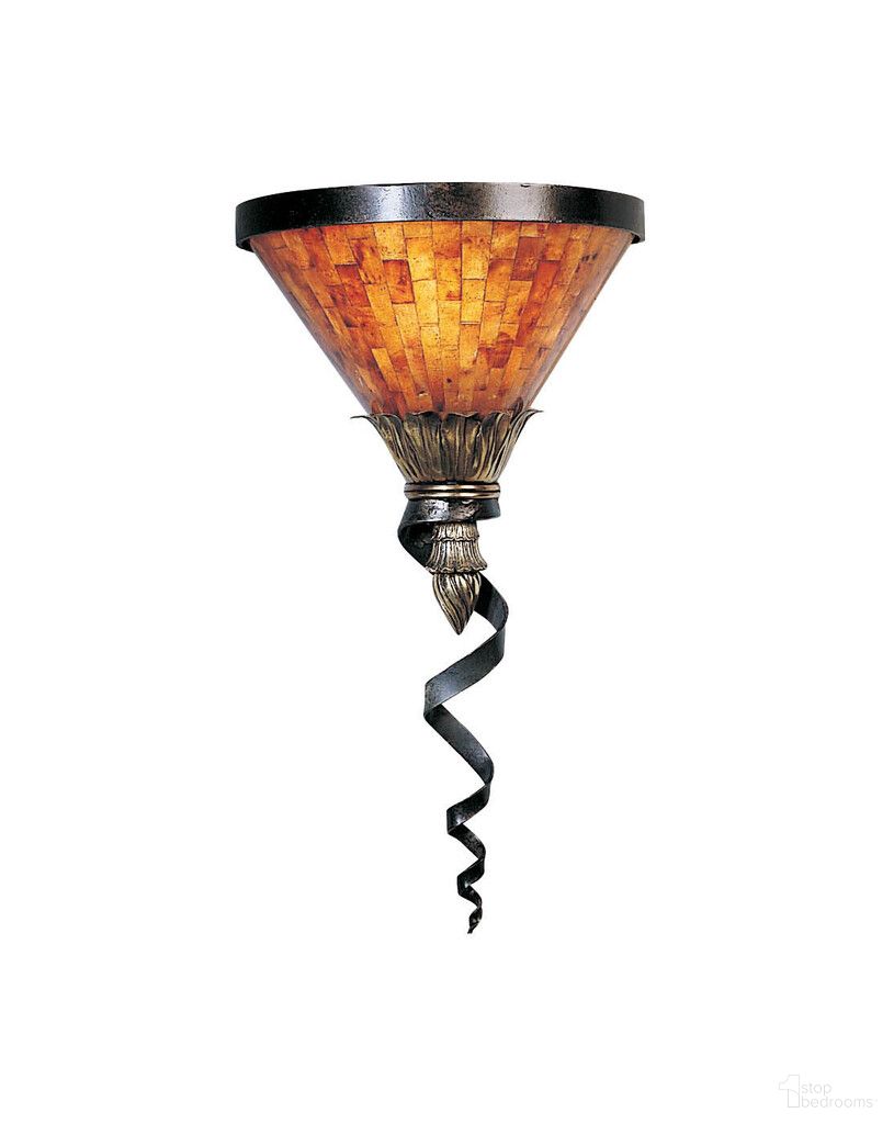 The appearance of Twisty Sconce In Black and Amber designed by Maitland-Smith in the modern / contemporary interior design. This black and amber piece of furniture  was selected by 1StopBedrooms from Maitland Smith Collection to add a touch of cosiness and style into your home. Sku: 8100-19. Material: Iron.