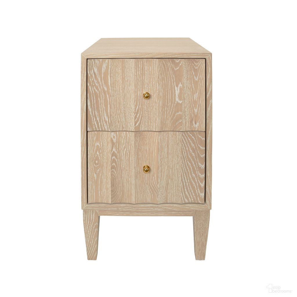 Two Door Side Table In Brown