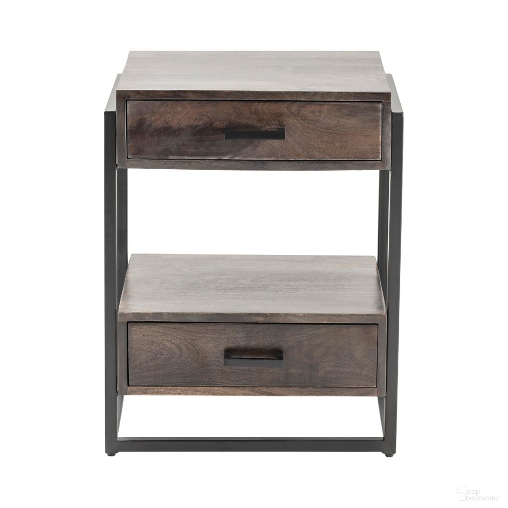 Two-Drawer Accent/End Table In Brown and Black