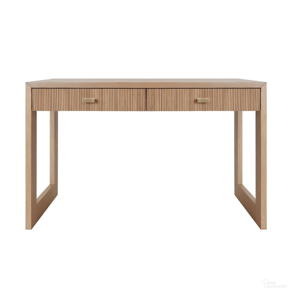 The appearance of Two Drawer Desk In Natural Oak designed by Worlds Away in the modern / contemporary interior design. This natural oak piece of furniture was selected by 1StopBedrooms from to add a touch of cosiness and style into your home. Sku: LARKIN NO.