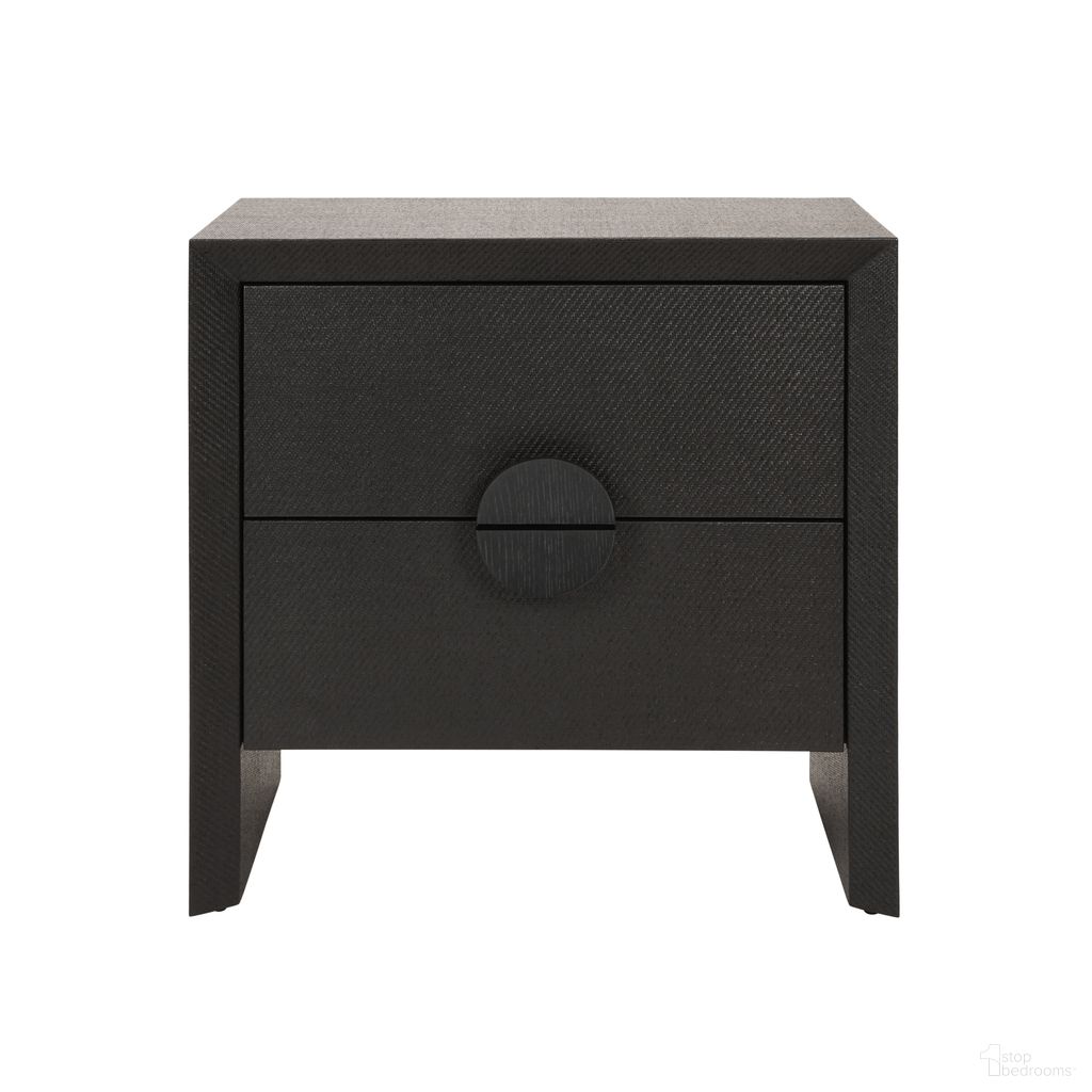 The appearance of Two Drawer Side Table In Black designed by Worlds Away in the modern / contemporary interior design. This black piece of furniture  was selected by 1StopBedrooms from  to add a touch of cosiness and style into your home. Sku: EZRA BLK. Material: Solid Wood.