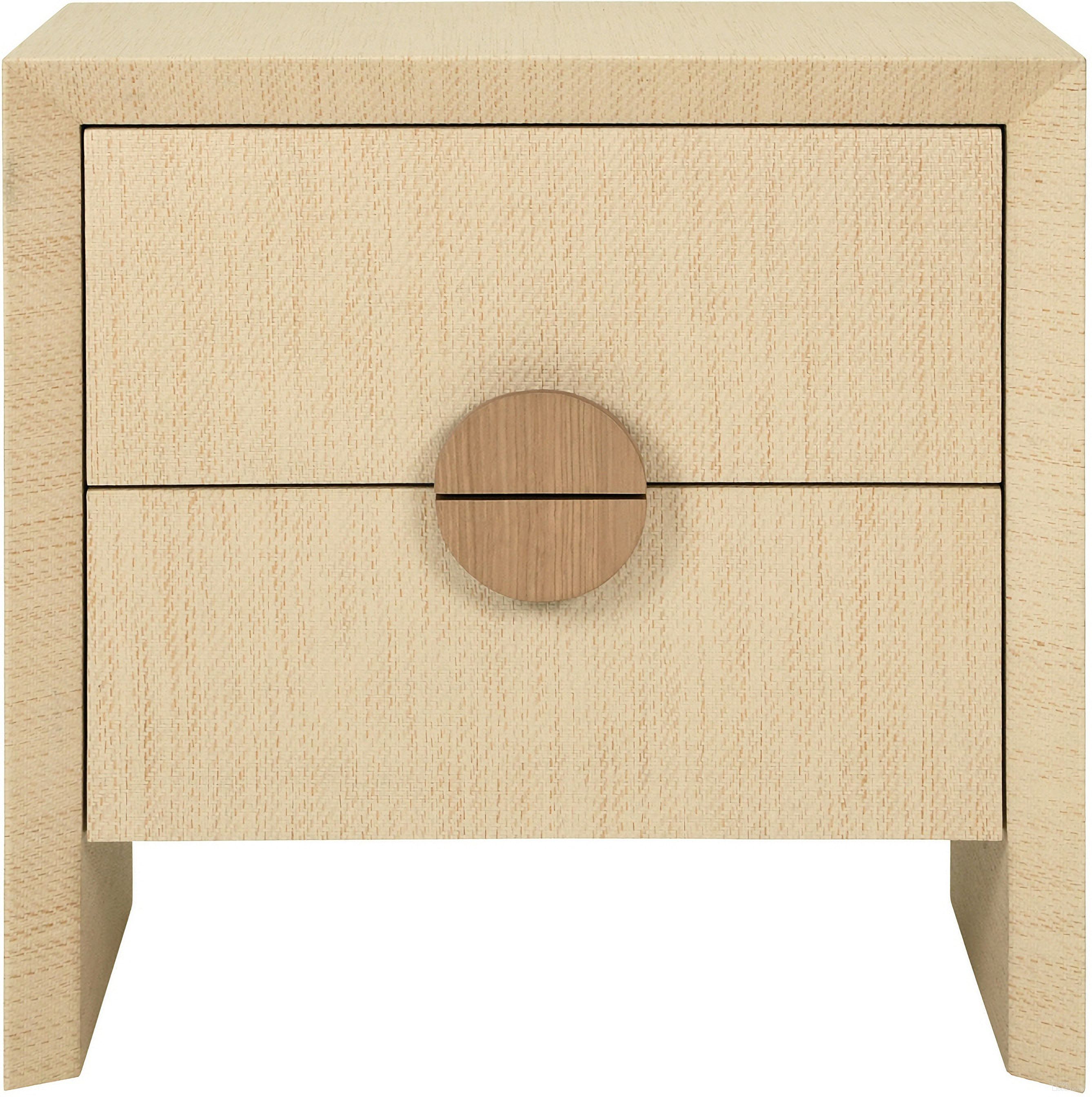 Two Drawer Side Table In Brown