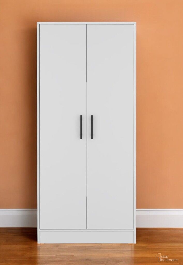 The appearance of Modern 2-Piece Nightstand and Armoire Furniture Set In White designed by Homeroots in the modern / contemporary interior design. This white piece of furniture was selected by 1StopBedrooms from to add a touch of cosiness and style into your home. Sku: 530262.