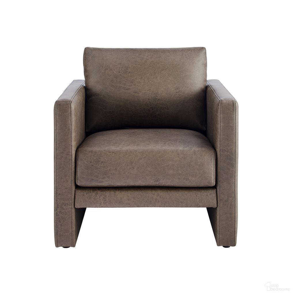 Tybee Faux Leather Arm Chair In Espresso