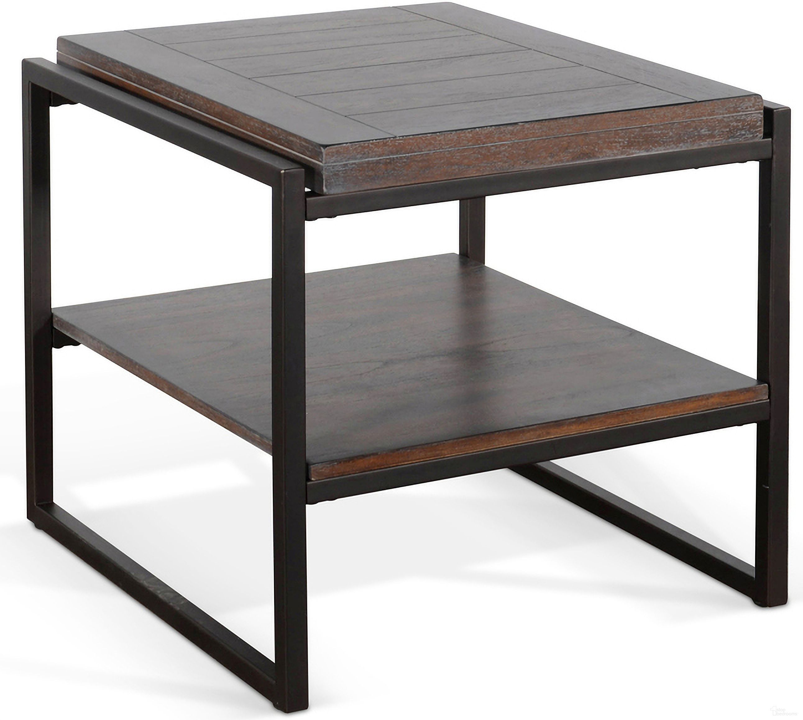 The appearance of Tyler End Table In Dark Brown designed by Sunny Designs in the industrial interior design. This french piece of furniture  was selected by 1StopBedrooms from Tyler Collection to add a touch of cosiness and style into your home. Sku: 3159FR2-E. Material: Solid Wood.