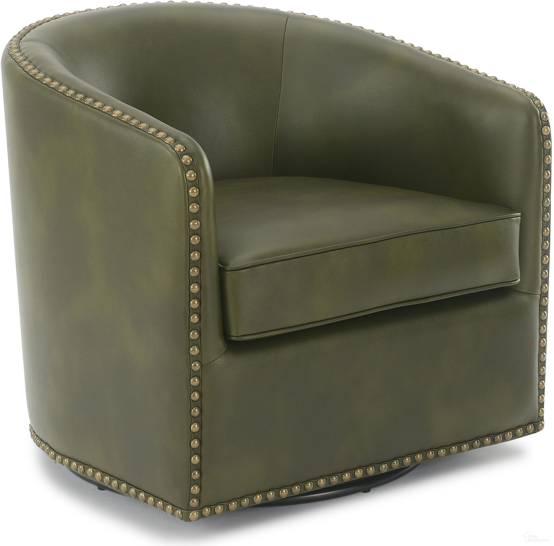 Tyler Swivel Arm Chair In Green