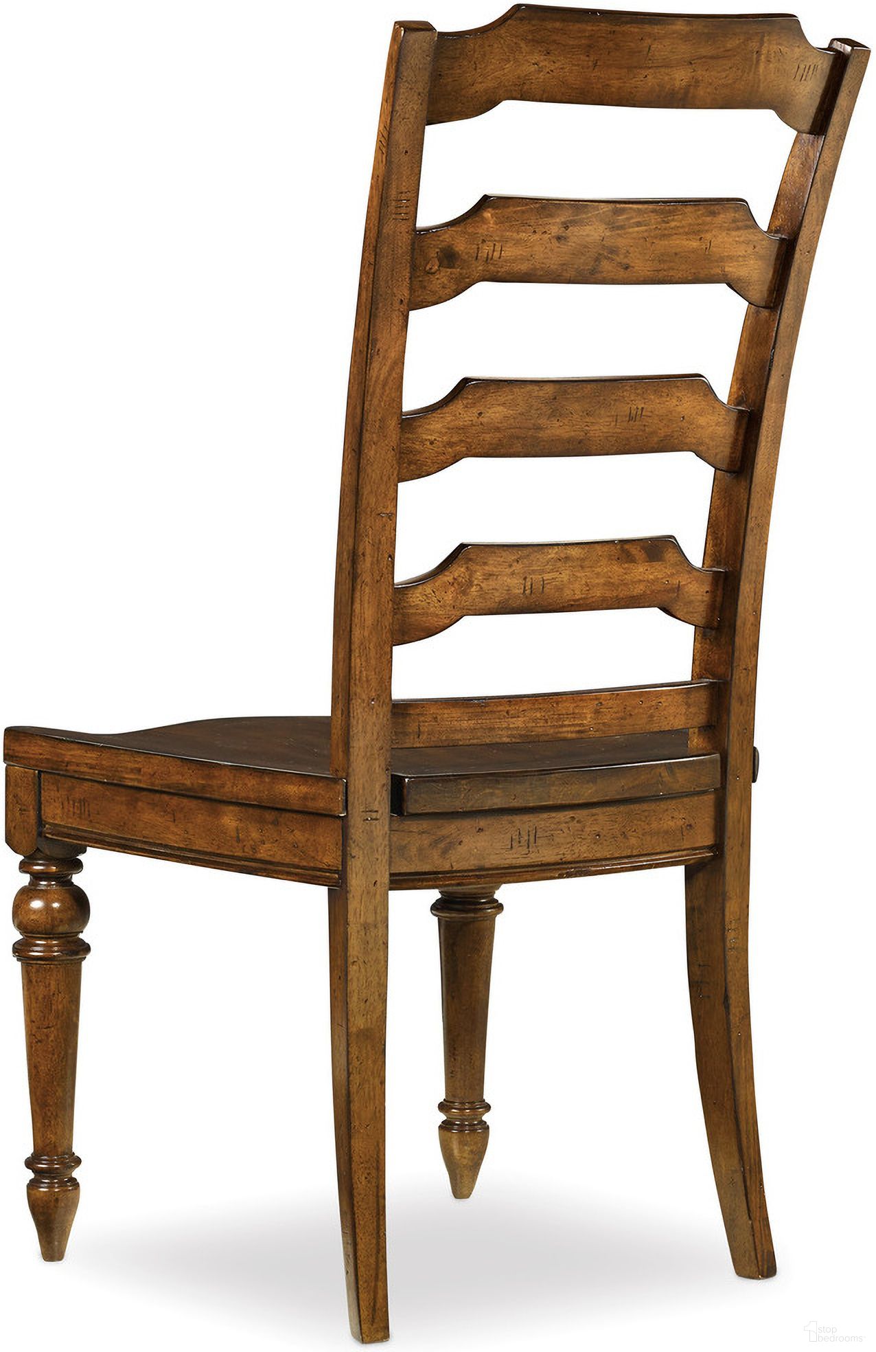 The appearance of Tynecastle Medium Wood Ladderback Side Chair Set of 2 designed by Hooker in the traditional interior design. This medium wood piece of furniture  was selected by 1StopBedrooms from Tynecastle Collection to add a touch of cosiness and style into your home. Sku: 5323-75310. Material: Veneer. Chair Type: Side Chair.