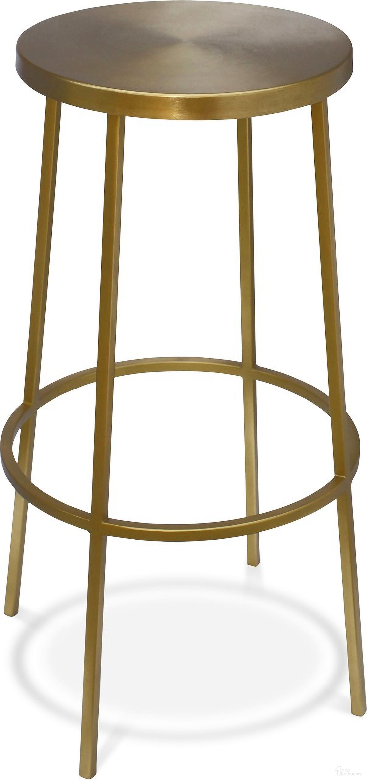 The appearance of Tyson Iron Bar Stool In Gold designed by Meridian in the modern / contemporary interior design. This gold piece of furniture was selected by 1StopBedrooms from Tyson Collection to add a touch of cosiness and style into your home. Sku: 950Gold. Material: Iron.
