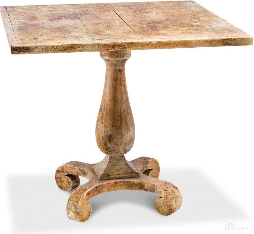 The appearance of U021-01 Antique Oak Bistro Table designed by Sarreid in the traditional interior design. This beige piece of furniture was selected by 1StopBedrooms from to add a touch of cosiness and style into your home. Sku: U021-01. Table Base Style: Pedestal. Table Top Shape: Square.