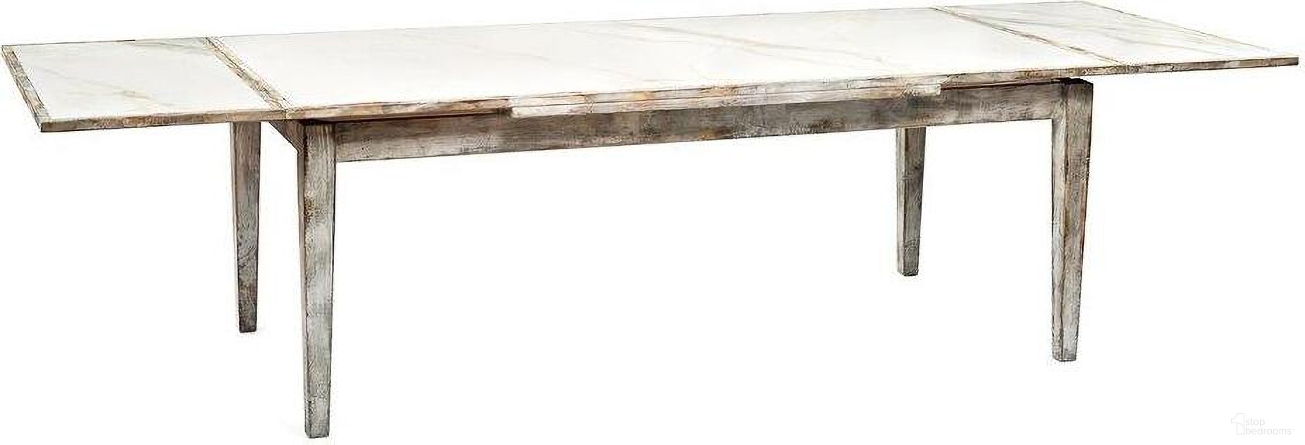 U149-As Beige Rectangular Extendable Dining Table