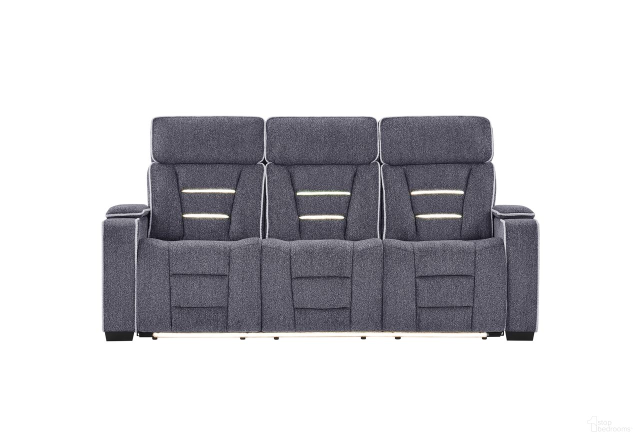 The appearance of U1895 Power Reclining Sofa with IS and LED In Dark Grey designed by Global Furniture USA in the modern / contemporary interior design. This dark grey piece of furniture was selected by 1StopBedrooms from U1895 Collection to add a touch of cosiness and style into your home. Sku: U1895-GREY-P2 RS. Material: Leather Like Vinyl.