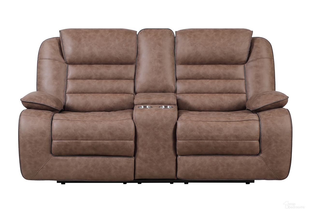 The appearance of U2250 Console Reclining Loveseat In Brown designed by Global Furniture USA in the modern / contemporary interior design. This brown piece of furniture was selected by 1StopBedrooms from U2250 Collection to add a touch of cosiness and style into your home. Sku: U2250-BROWN-CRLS. Material: Fabric.