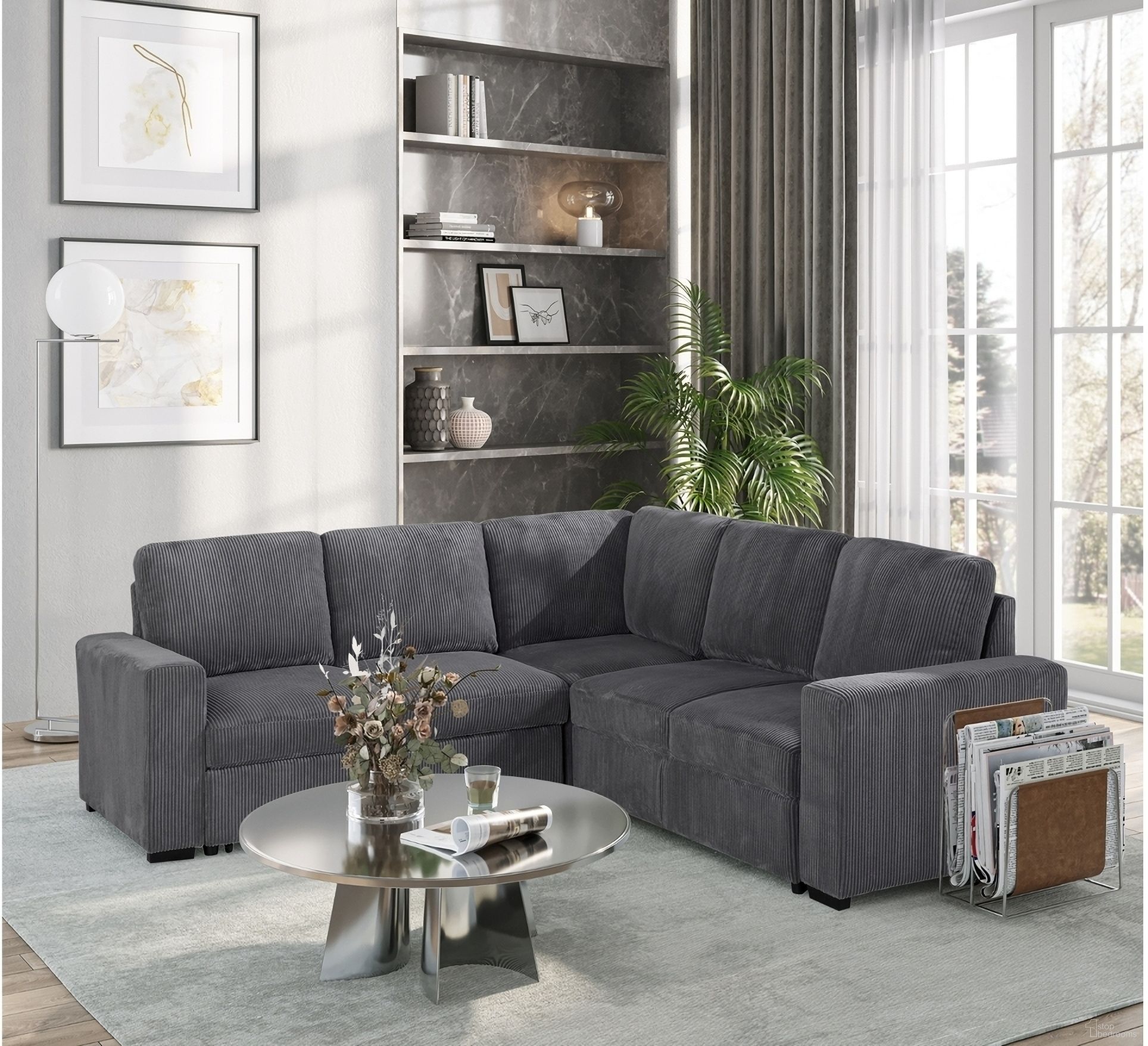 U2660 Sectional without Chaise and without Pullout In Grey