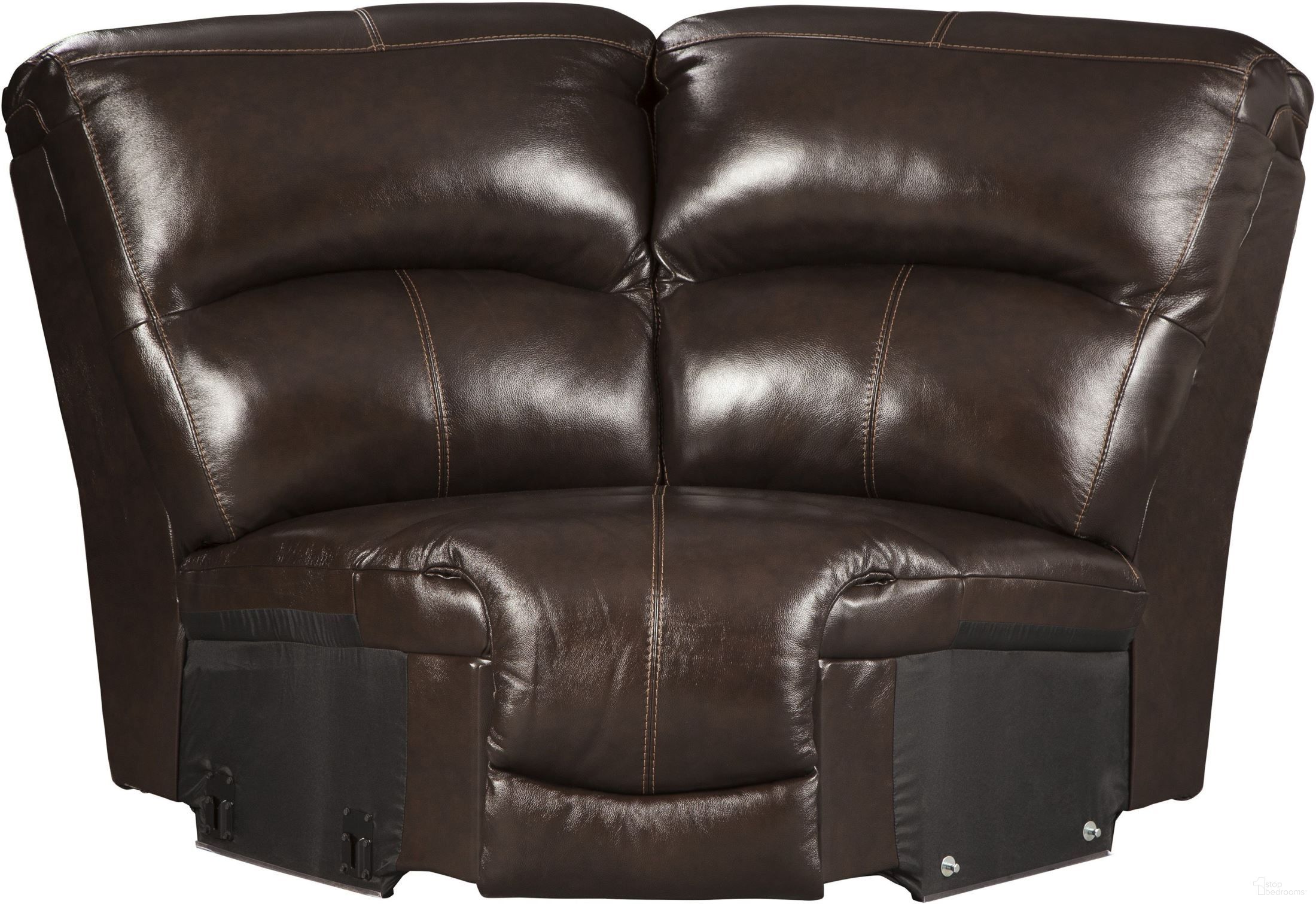 Hallstrung Chocolate Power Reclining RAF Console Sectional by Ashley