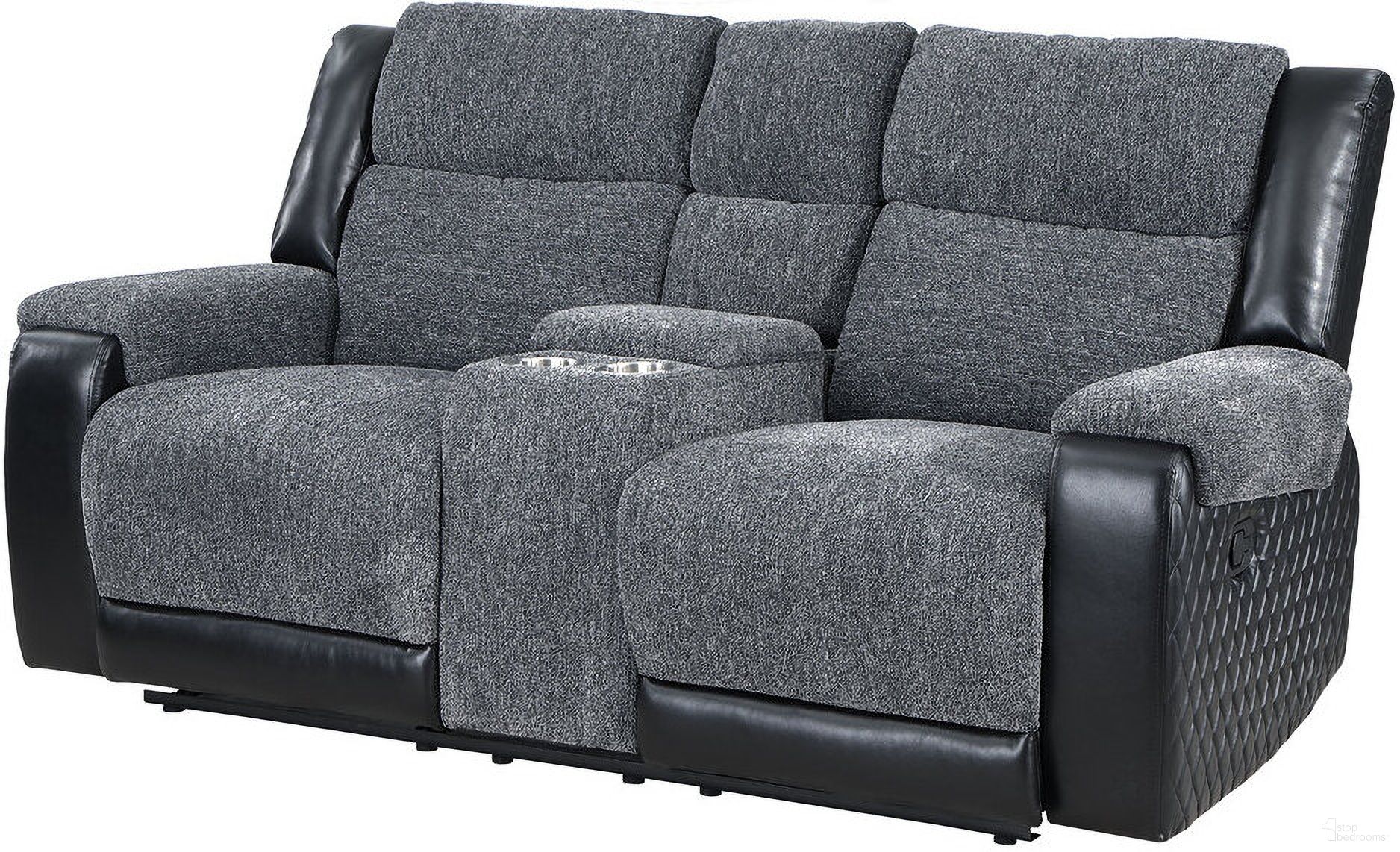 The appearance of U5914 Console Reclining Loveseat In Gray and Black designed by Global Furniture USA in the traditional interior design. This gray and black piece of furniture was selected by 1StopBedrooms from U5914 Collection to add a touch of cosiness and style into your home. Sku: U5914-GREY/BLACK-CRLS. Material: Fabric.