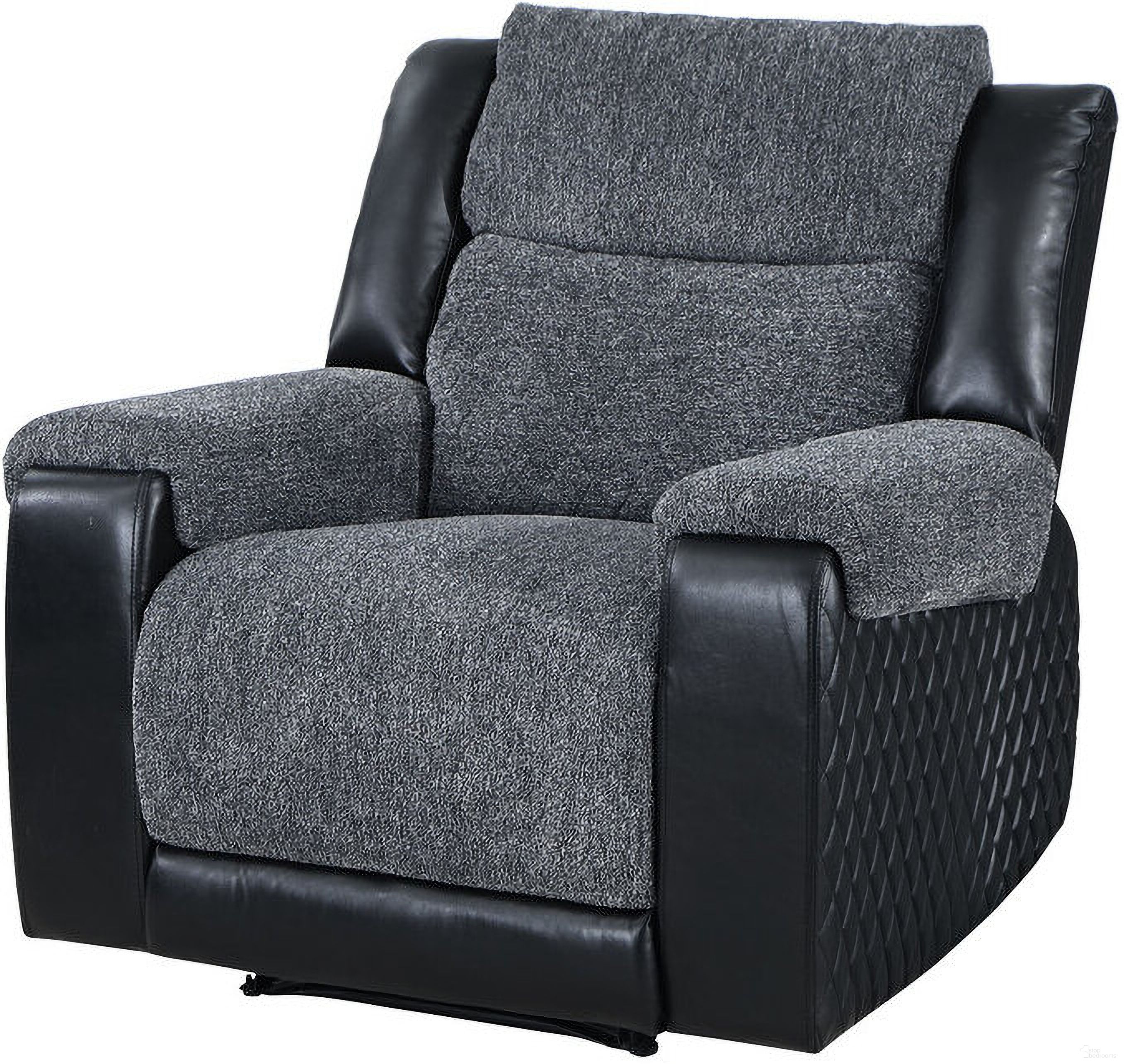 The appearance of U5914 Recliner In Gray and Black designed by Global Furniture USA in the traditional interior design. This gray and black piece of furniture was selected by 1StopBedrooms from U5914 Collection to add a touch of cosiness and style into your home. Sku: U5914-GREY/BLACK-R. Material: Fabric.