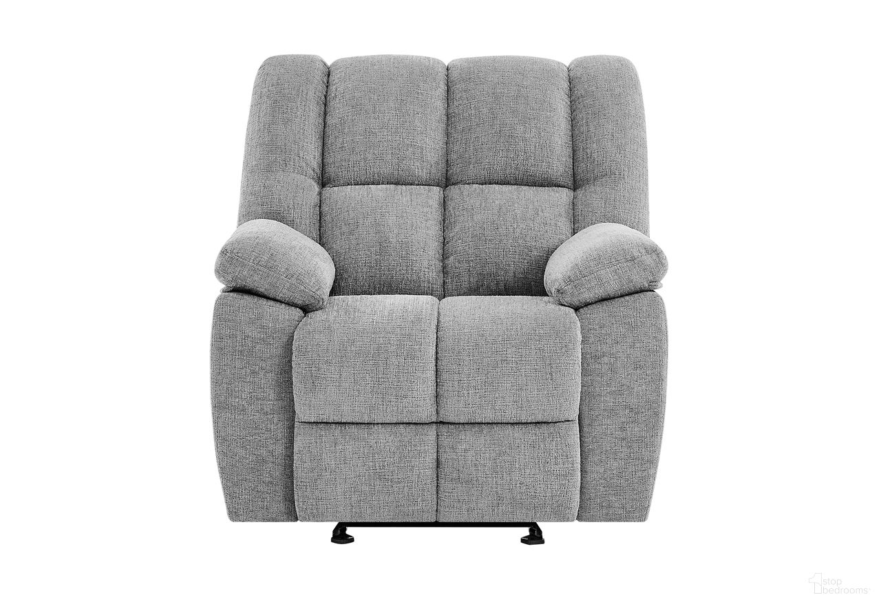 The appearance of U6000 Glider Recliner In Smoke designed by Global Furniture USA in the country / farmhouse interior design. This smoke piece of furniture was selected by 1StopBedrooms from U6000 Collection to add a touch of cosiness and style into your home. Sku: U6000-SMOKE-GR-N. Material: Leather Like Vinyl.